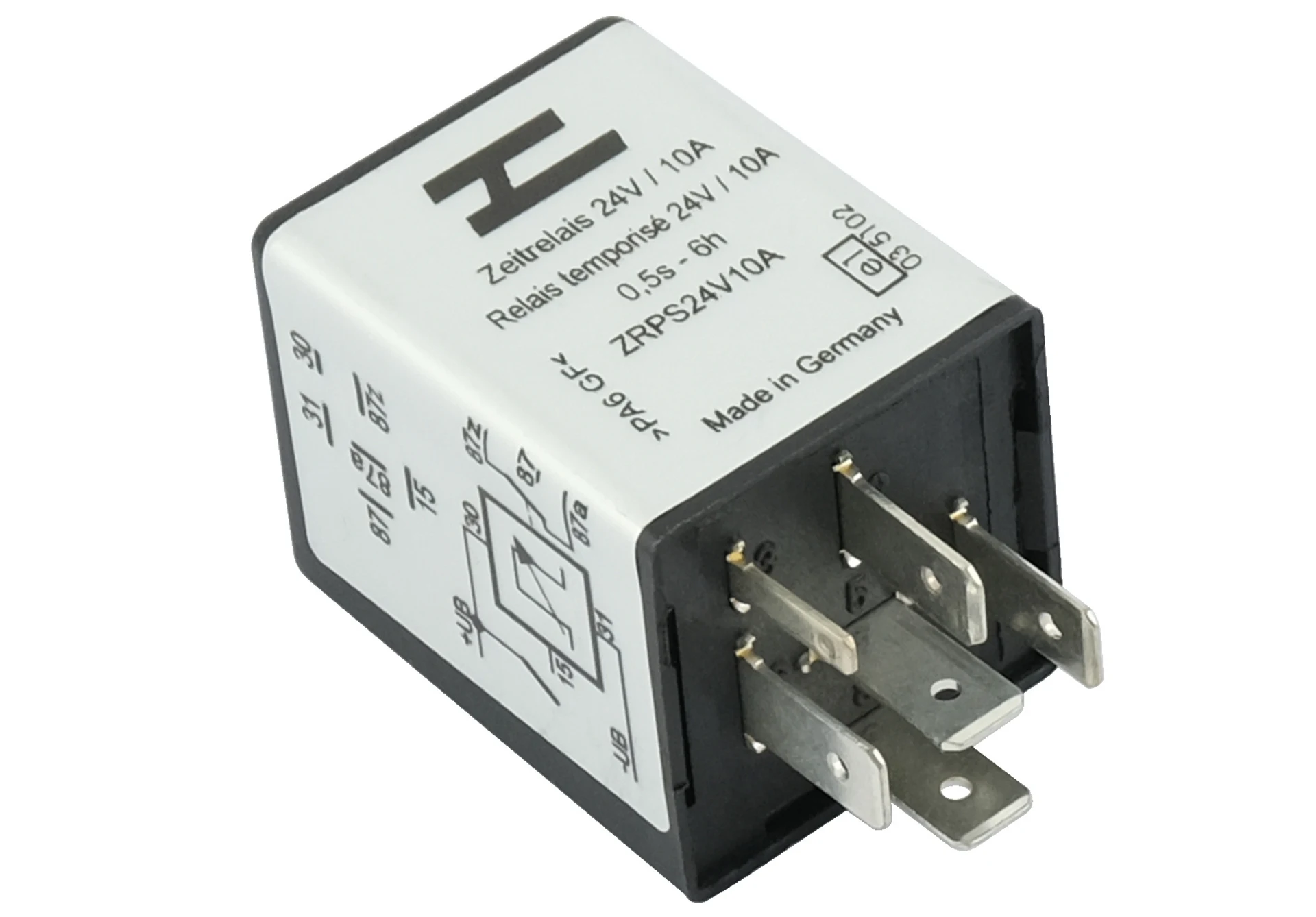 Zeitrelais 24V 10A universal Ein- oder Ausschaltverzögerung 0.5s - 6h, IP54