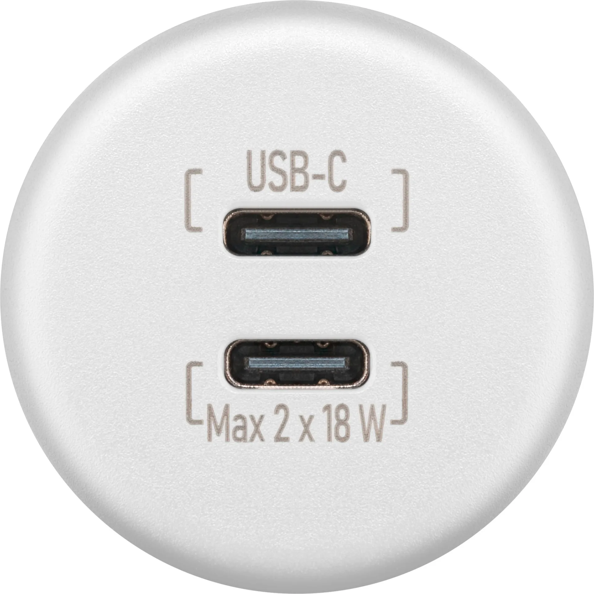 Wentronic Dualer Einbaucharger USB-C weiß max. 18 W Wentronic Dualer Einbaucharger USB-C weiß max. 18 W