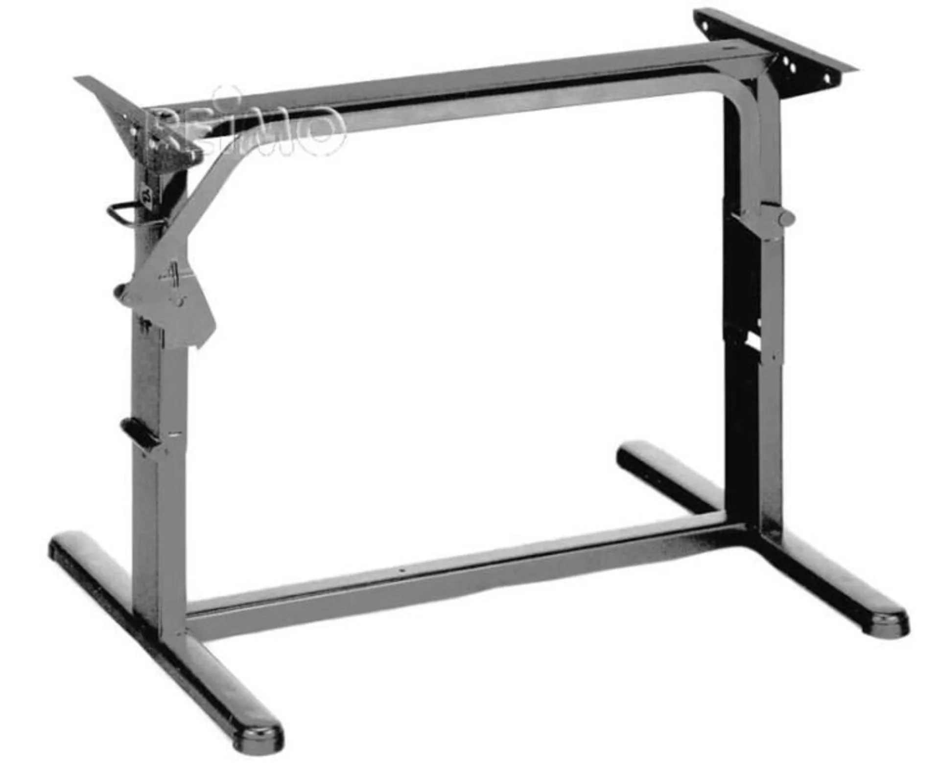 Metall-Hubtischgestell, 75 cm Höhe, in Hellgrau