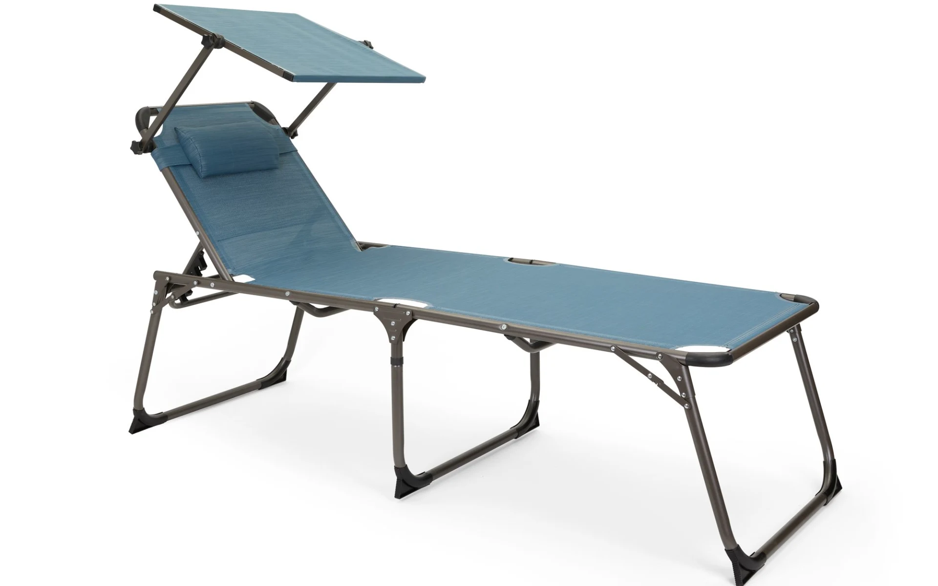 Berger Slimline Dreibein Sonnenliege persisch-blau