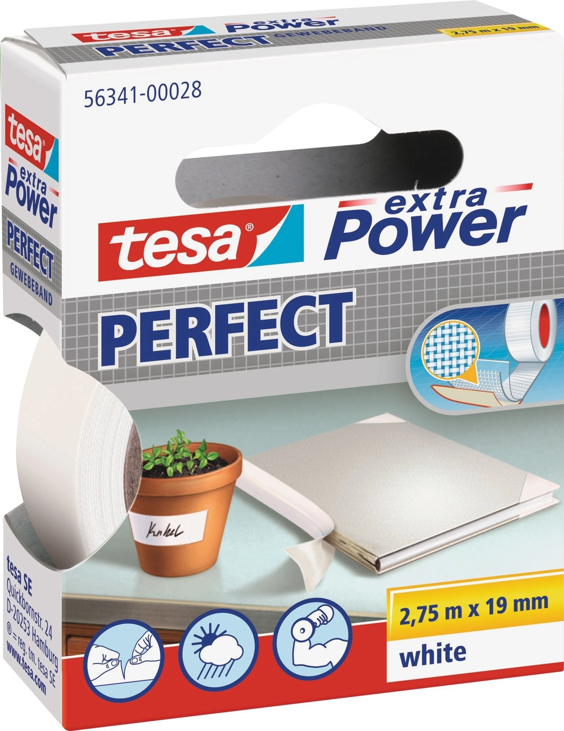 Tesa Extra Power Perfect ruban adhésif tissu 2,75 m W