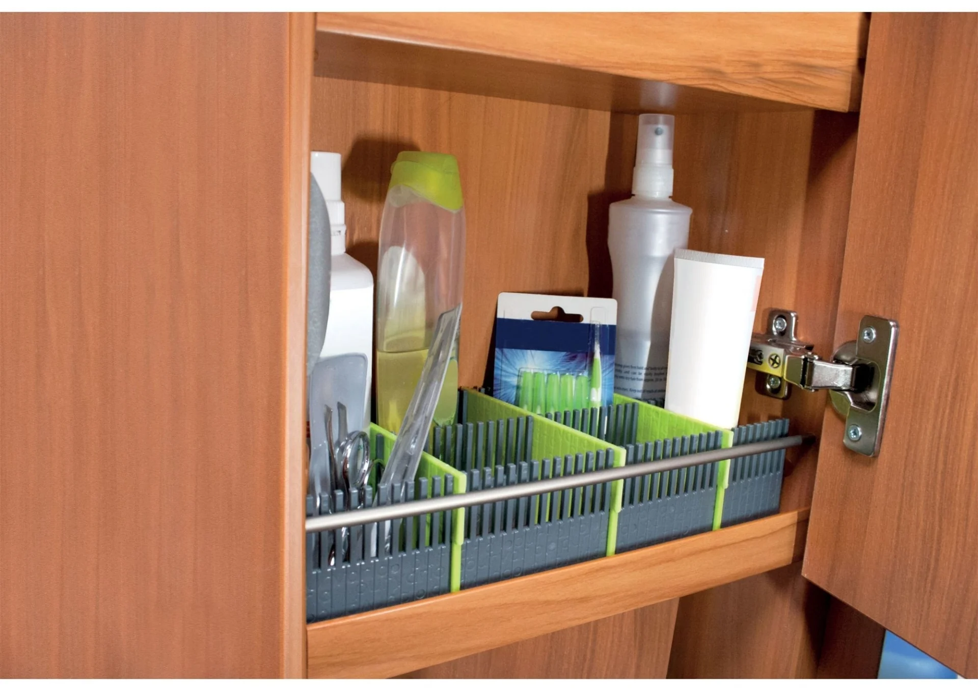 Purvario Pure Light Edition Stauleisten Set für Schubladen 8 Stück anthrazit / lime