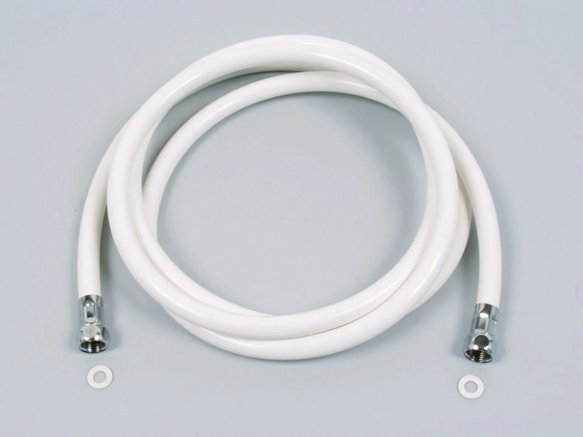 Tuyau de douche blanc 1,5 m, 3/8 pouce sur 1/2 pouce