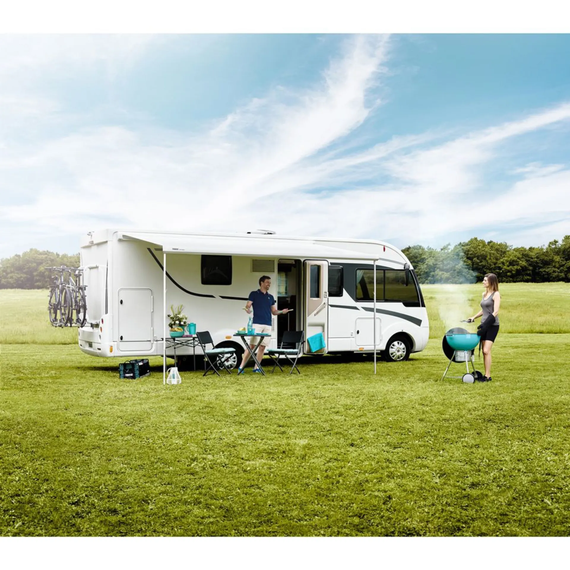 Thule Markise Omnistor 5200 12V weiss, 3m Tuch Mys