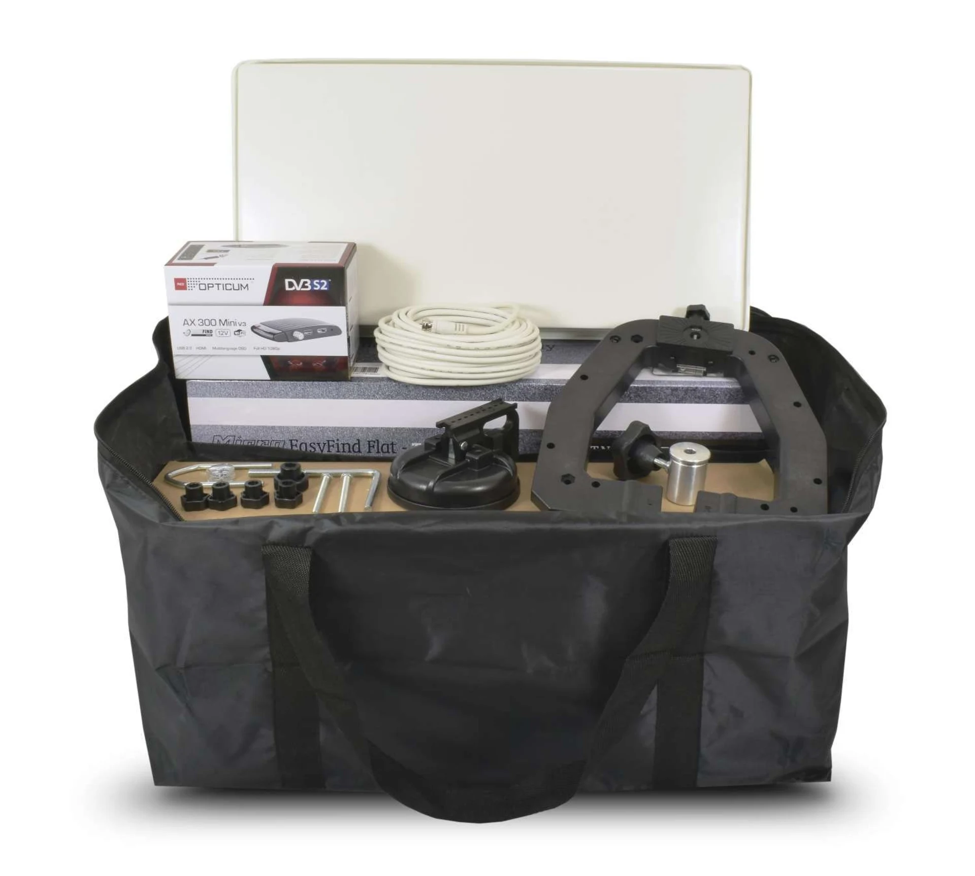 Easyfind Traveller Kit II avec antenne plate et récepteur Full HD