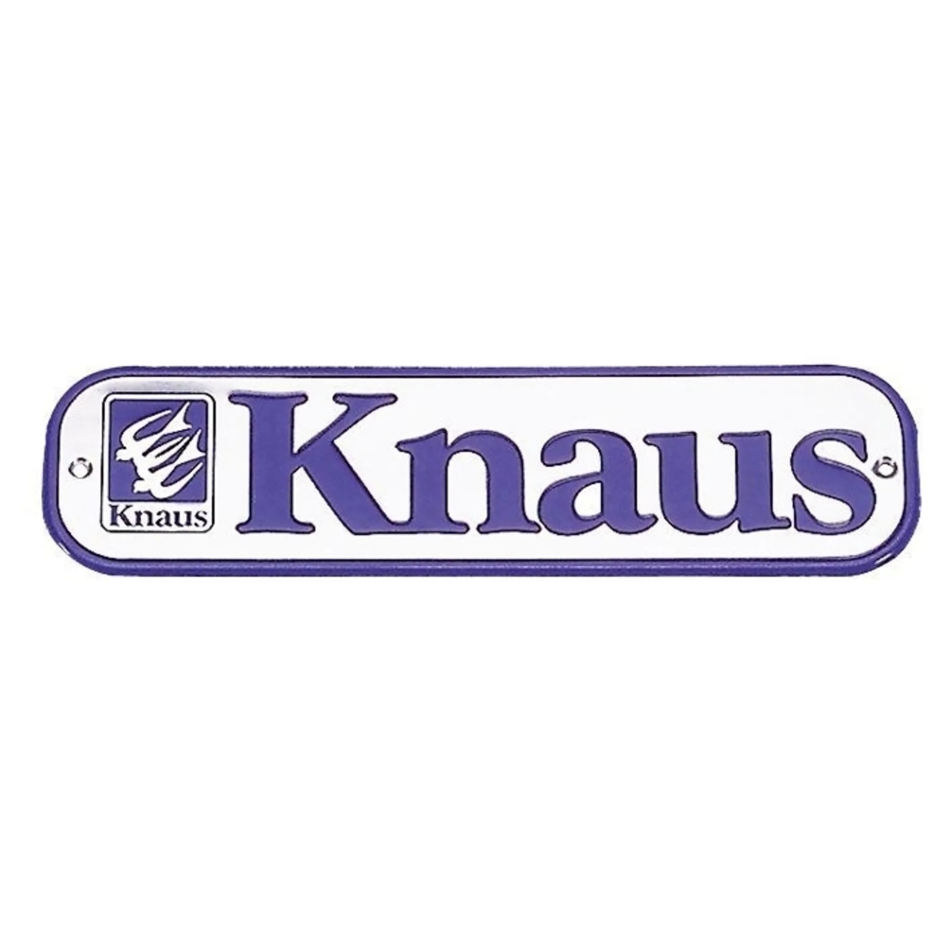 Plaque en aluminium Knaus avec couple d'hirondelles