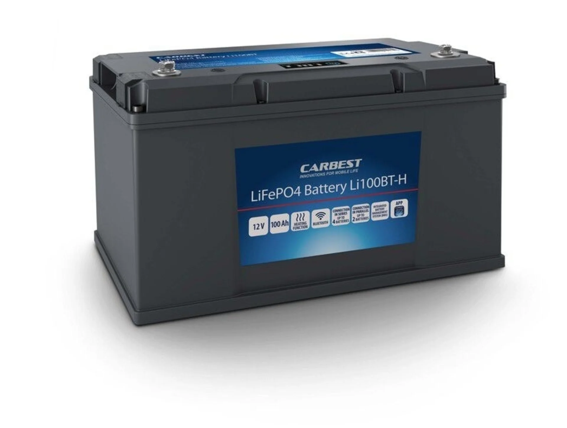 Carbest Lithium-Batterie mit Bluetooth-Technologie und Heizfunktion