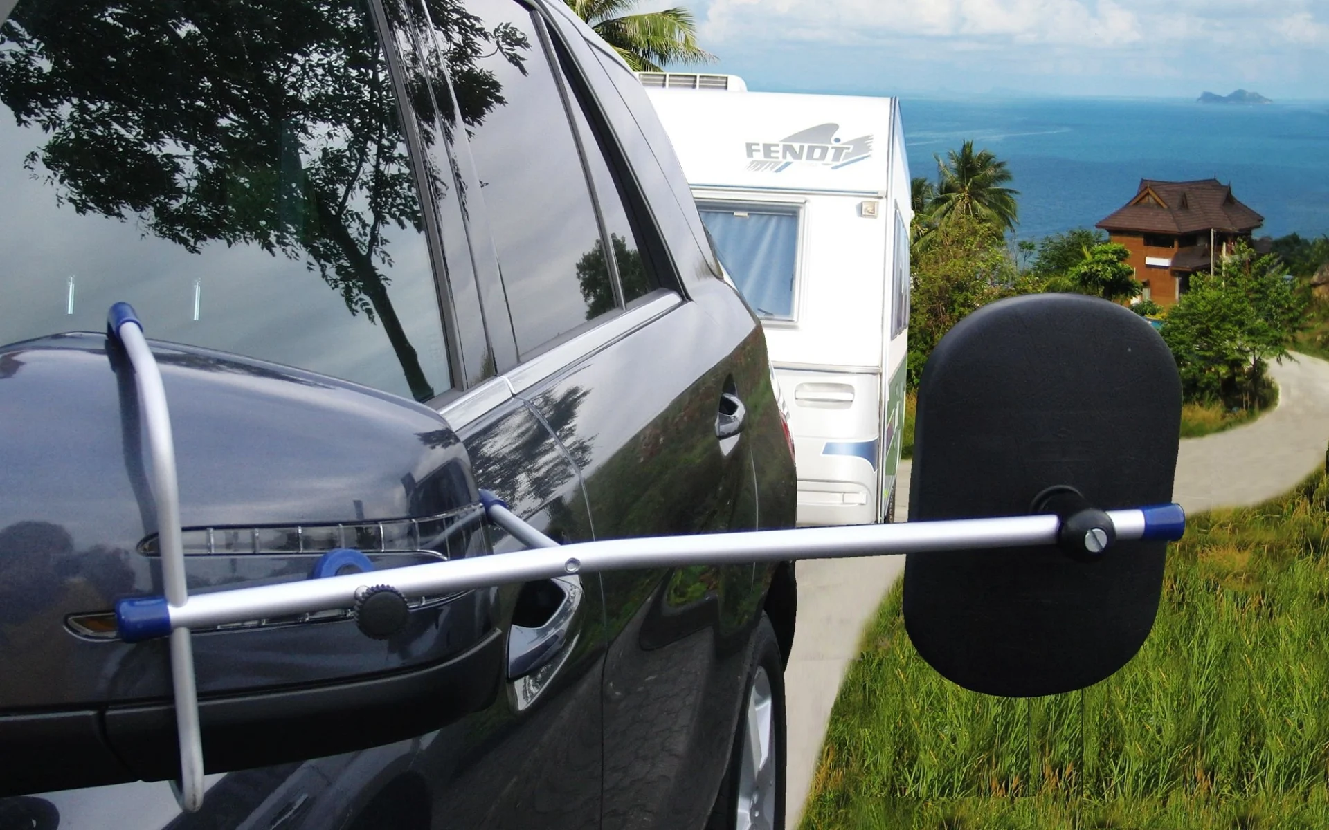 Oppi miroir de caravane support de rétroviseur pour Volkswagen Passat B8 berline et Variant (à partir de 2014)