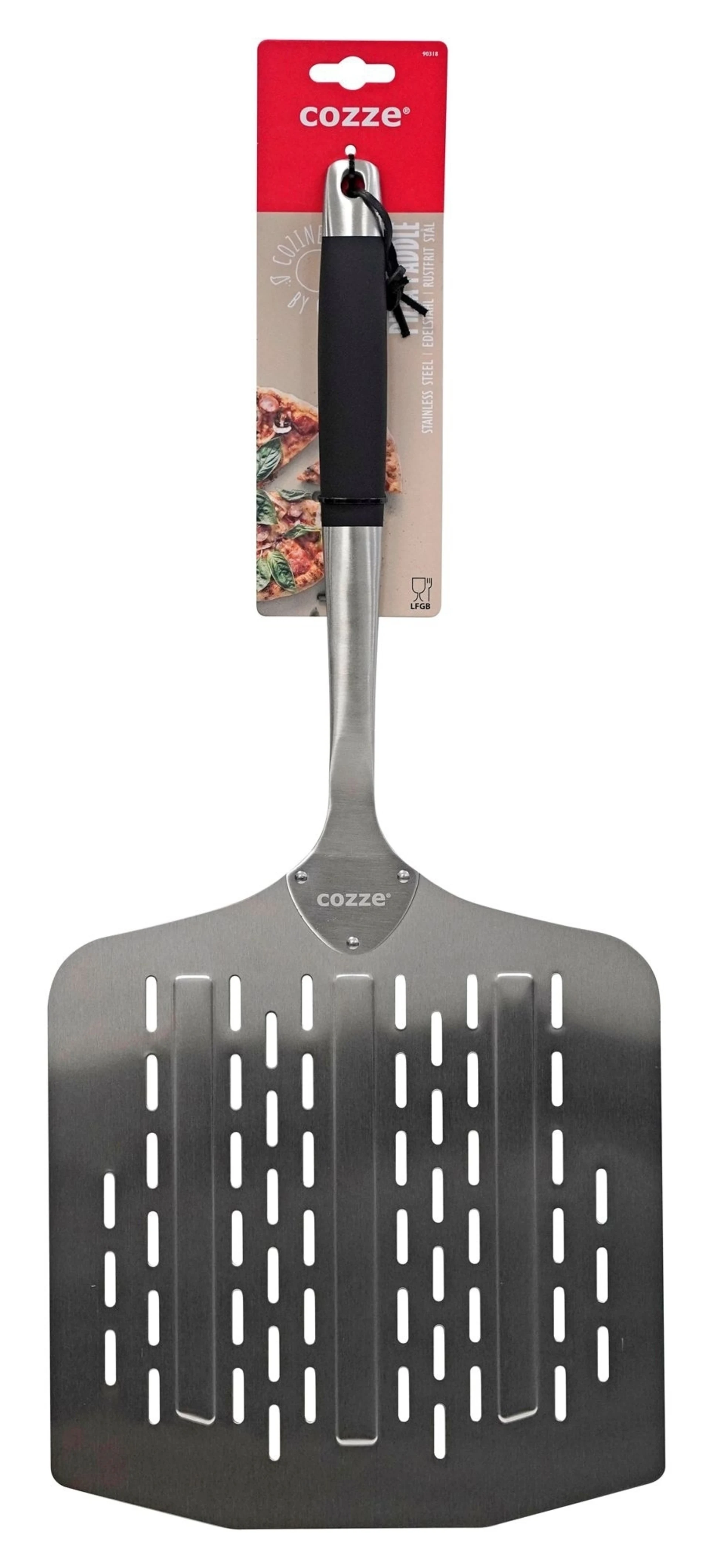 Cozze Pizzaschieber aus Stahl 30 x 30 cm