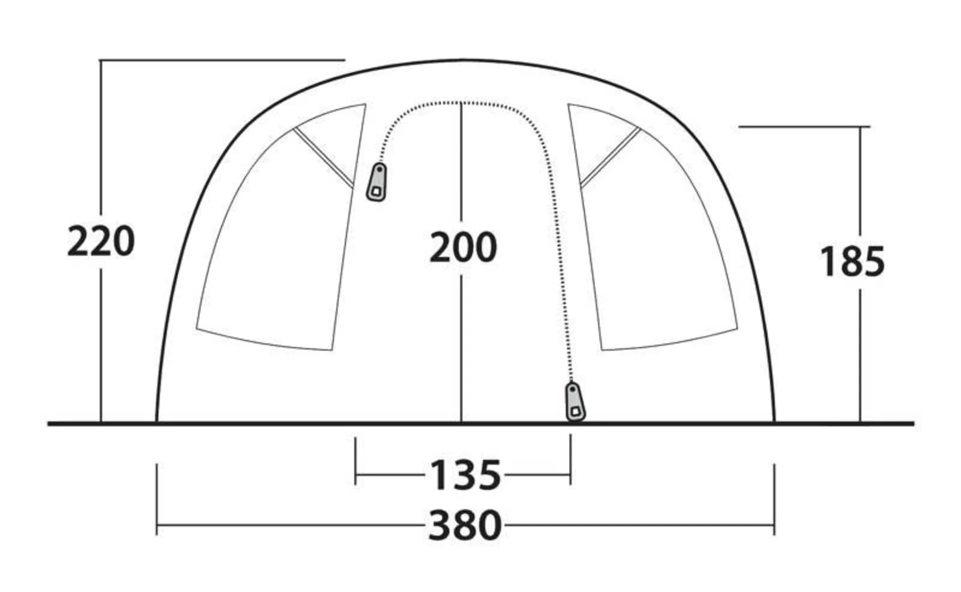 Tente tunnel Outwell Denver 6 pour 6 personnes Tente tunnel Outwell Denver 6 pour 6 personnes