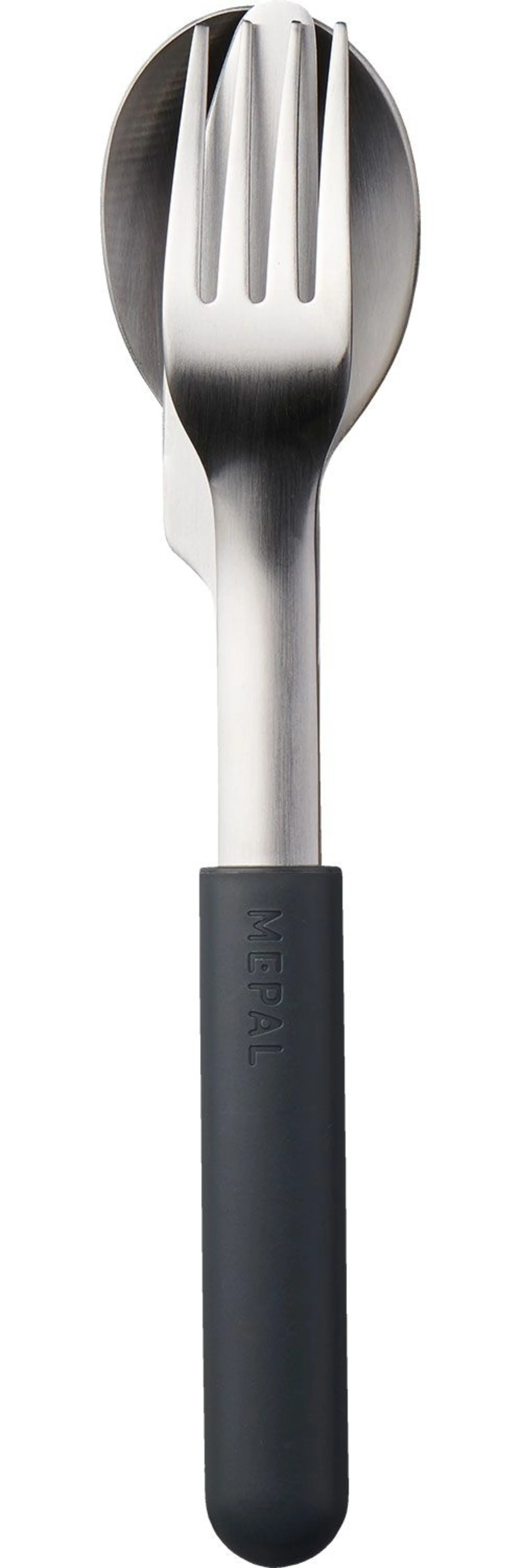 Mepal Bloom set de couverts en acier inoxydable incl. housse plastique 3 pcs Pebble Black