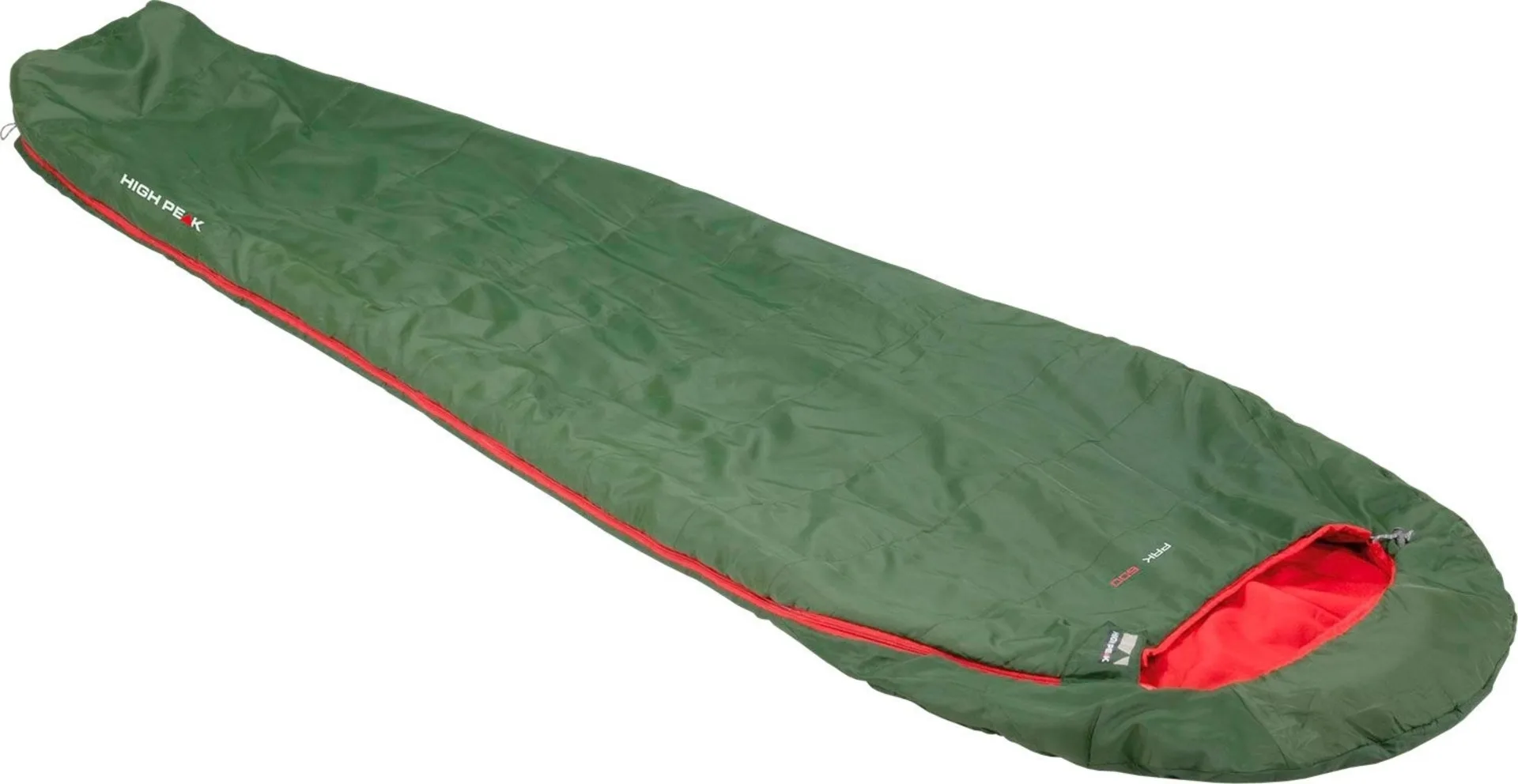High Peak Pak 600 Sac de couchage de momie rouge pesto