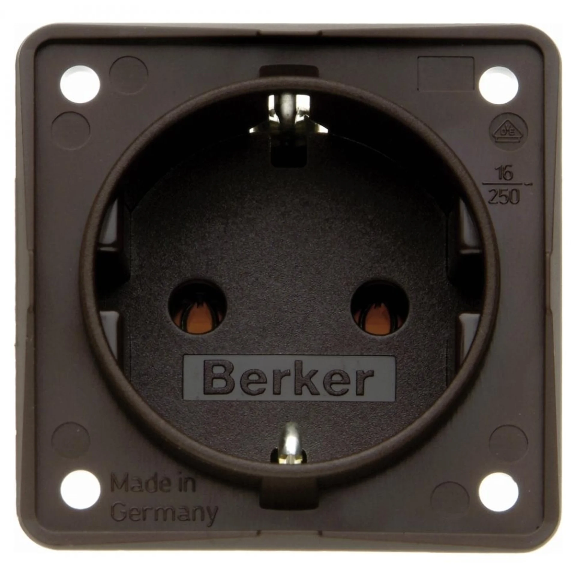 Berker Schutzkontakt-Einbausteckdose 250 V braun Berker Schutzkontakt-Einbausteckdose 250 V braun