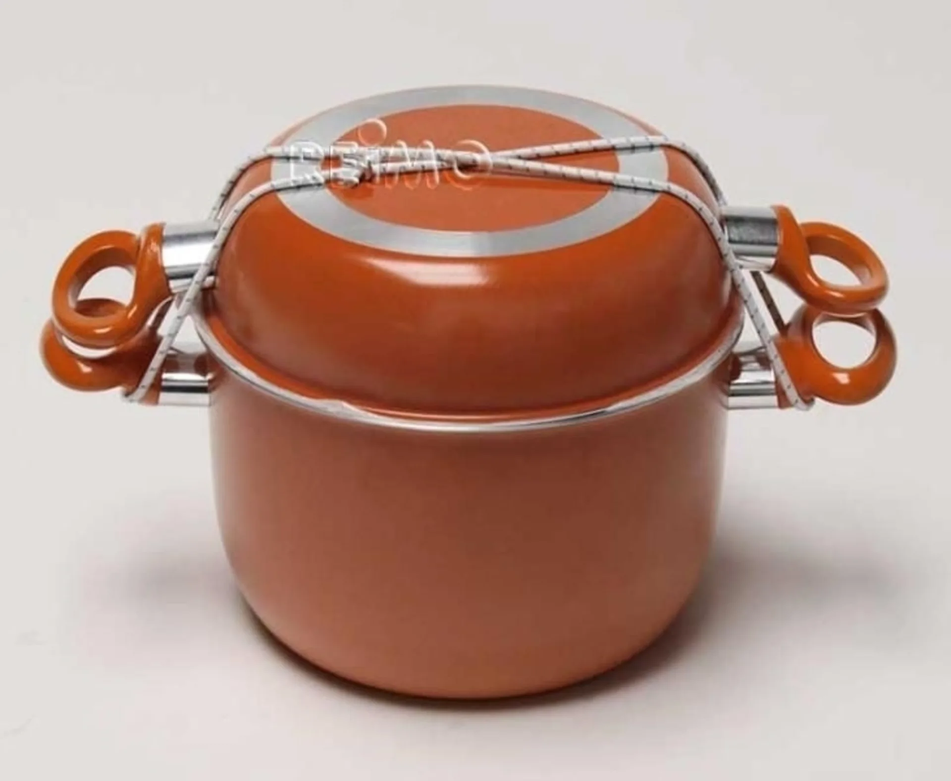 Set de casseroles en aluminium 7 pièces orange, épaisseur 1,2mm