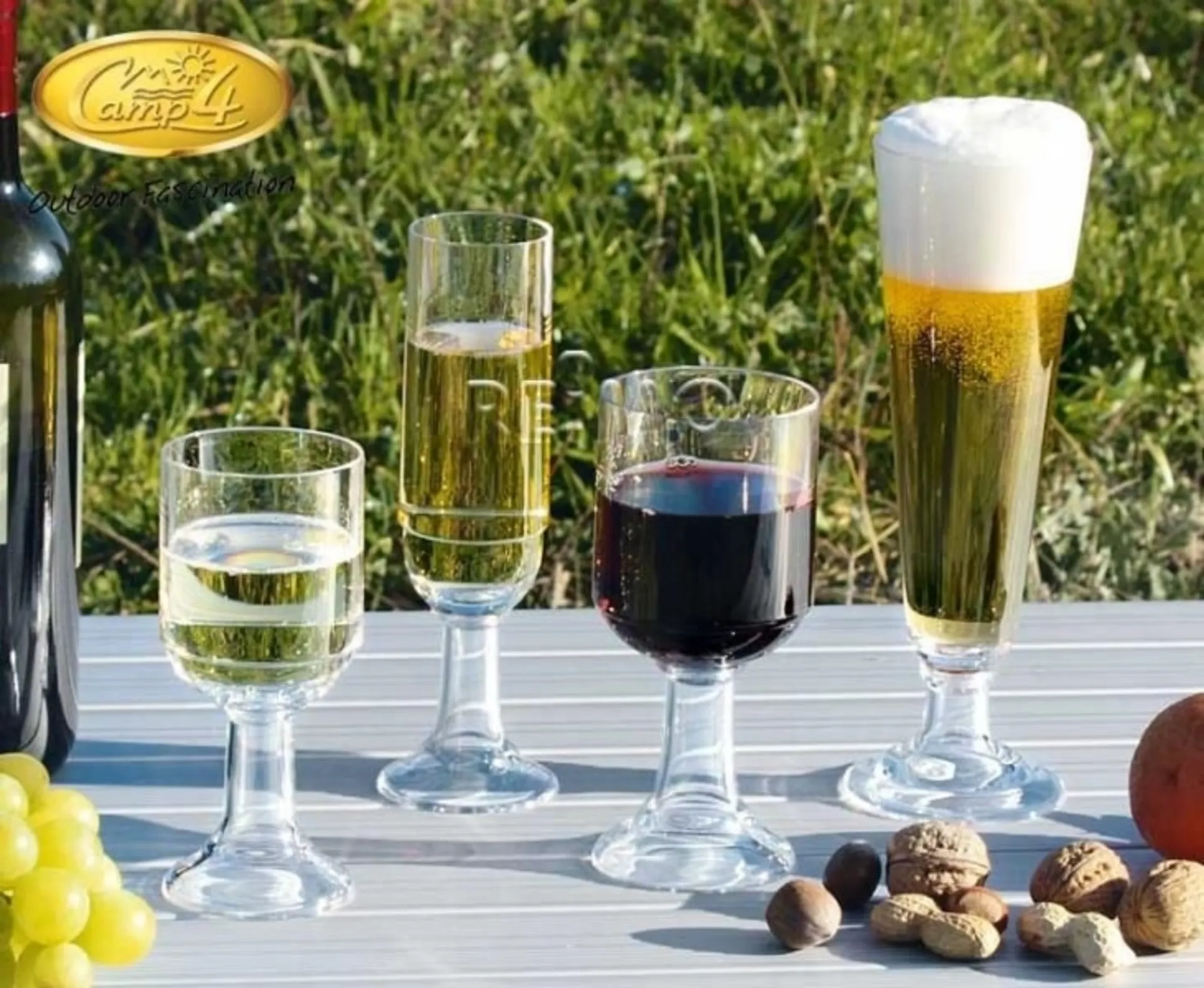 St,Tropez Verres à vin blanc en polycarbonate presque incassable, 250ml, Set of 2