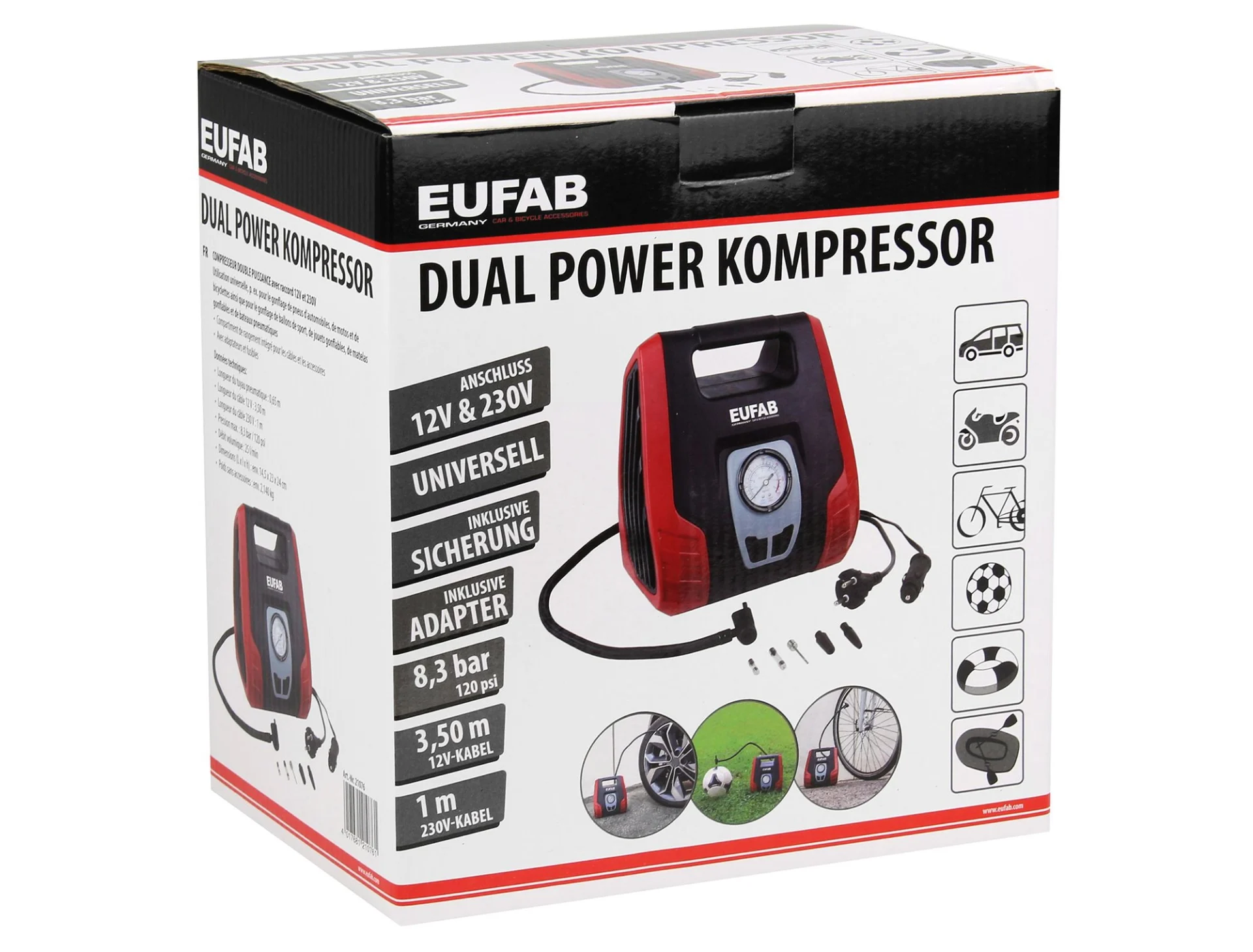 Eufab Dual Power Kompressor 12 / 230 V