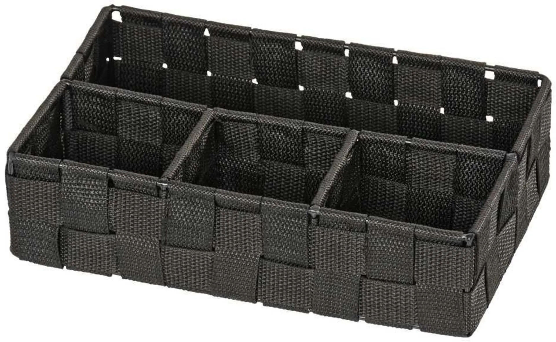 Panier de rangement Wenko Adria, petit modèle, 4 compartiments, noir