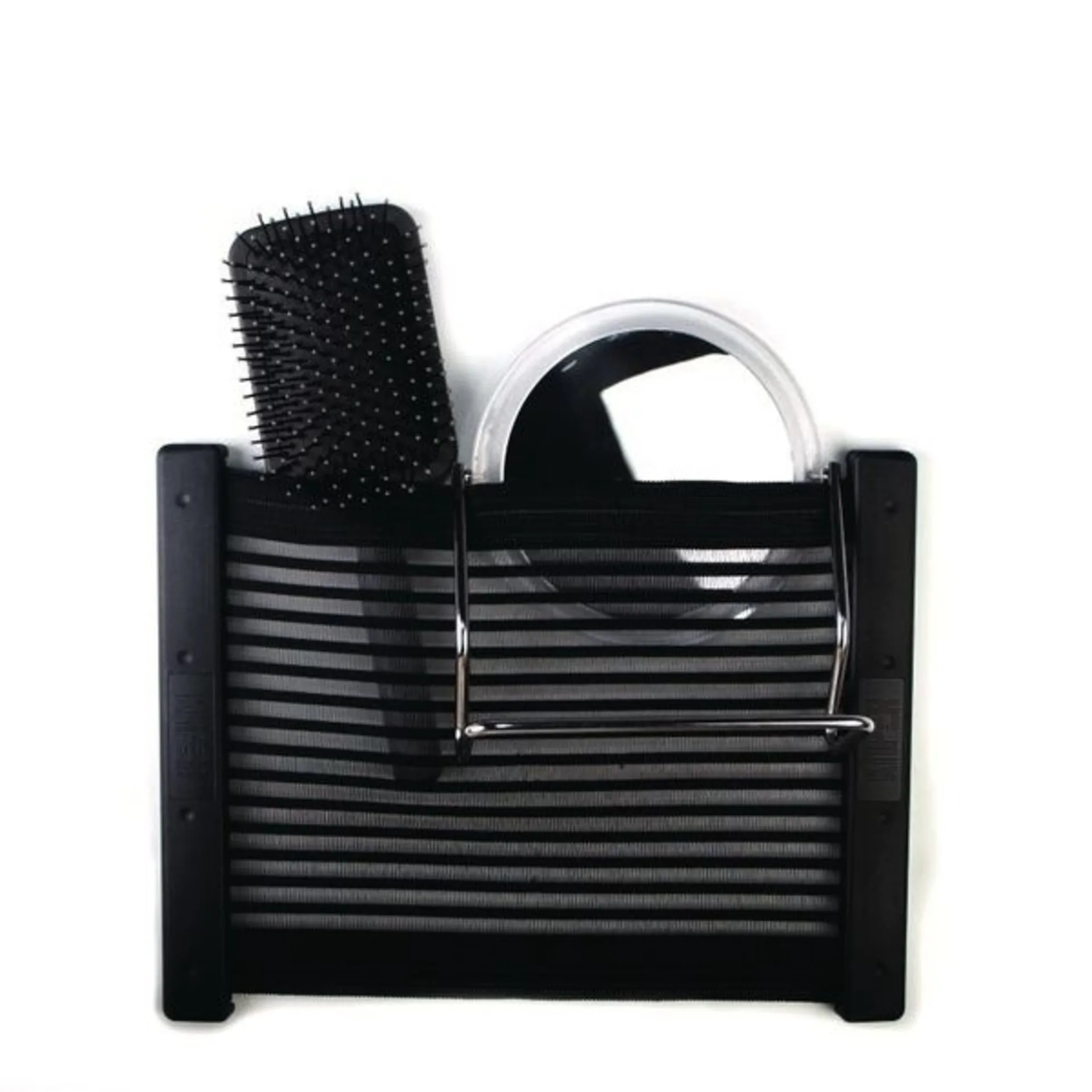 Filet de rangement de taille S, noir, ligné pour camping-car, cuisine, chambre ou atelier