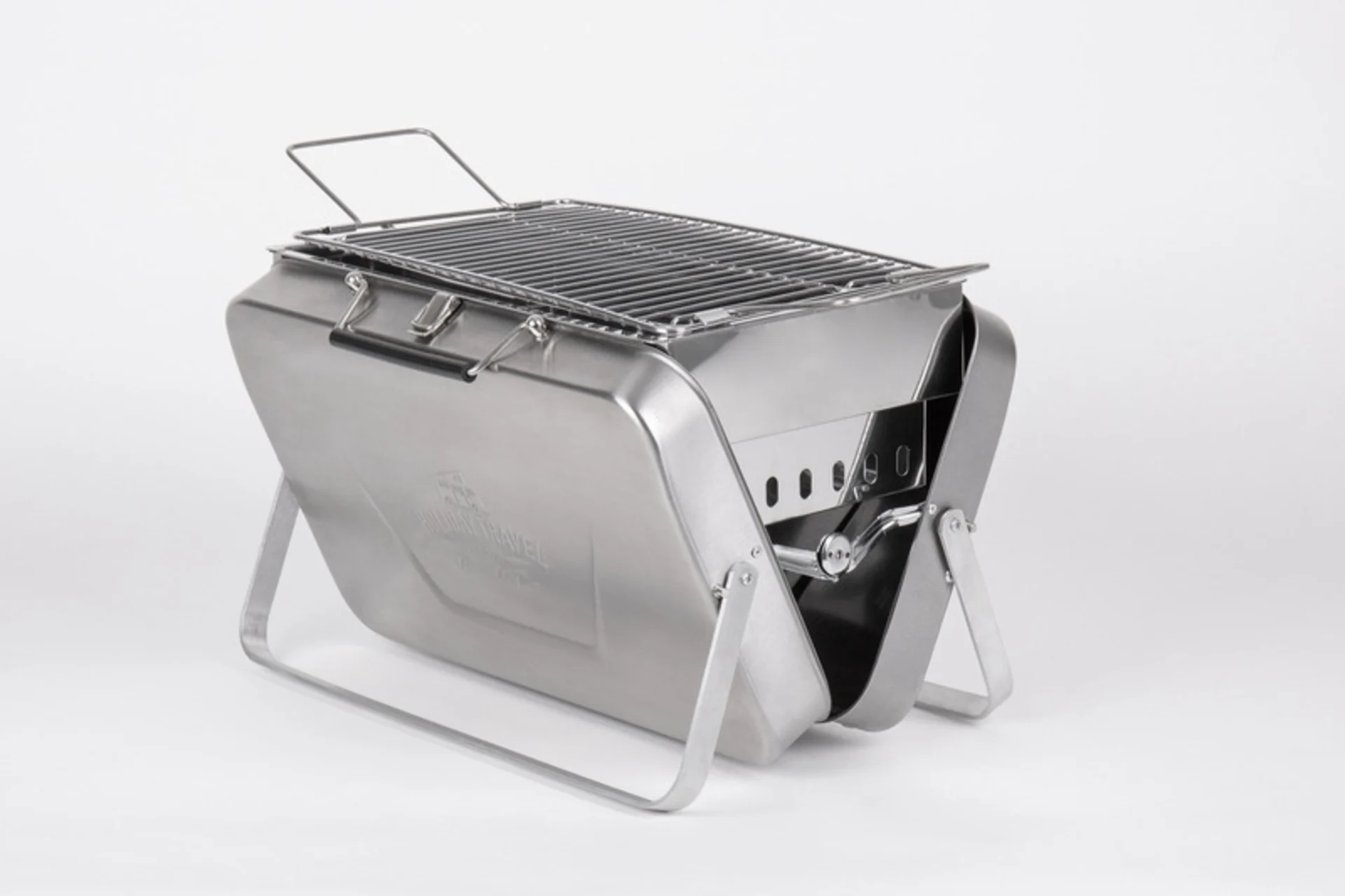 Barbecue à valise en acier inoxydable au charbon de bois