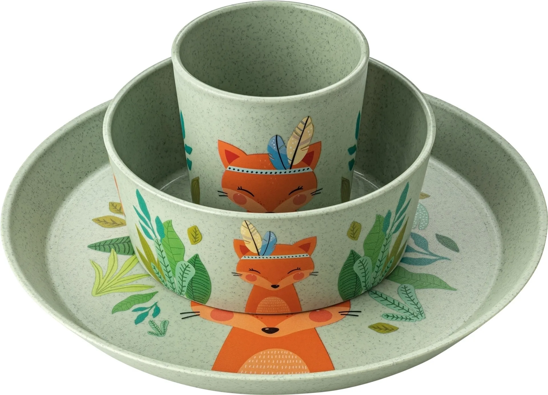 Koziol Organic Kids Kindergeschirr-Set 3-tlg. green Koziol Organic Kids Kindergeschirr-Set 3-tlg. green