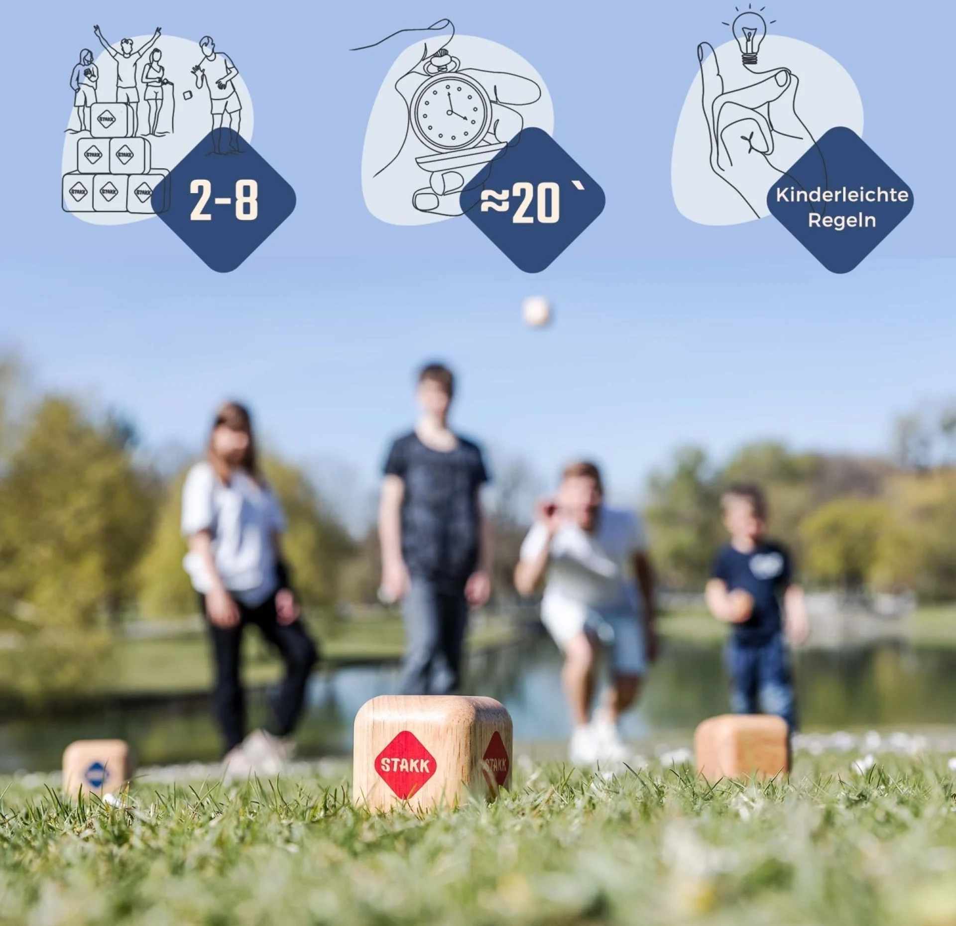 STAKK | Das Neue Outdoor-Wurfspiel | Geschicklichk