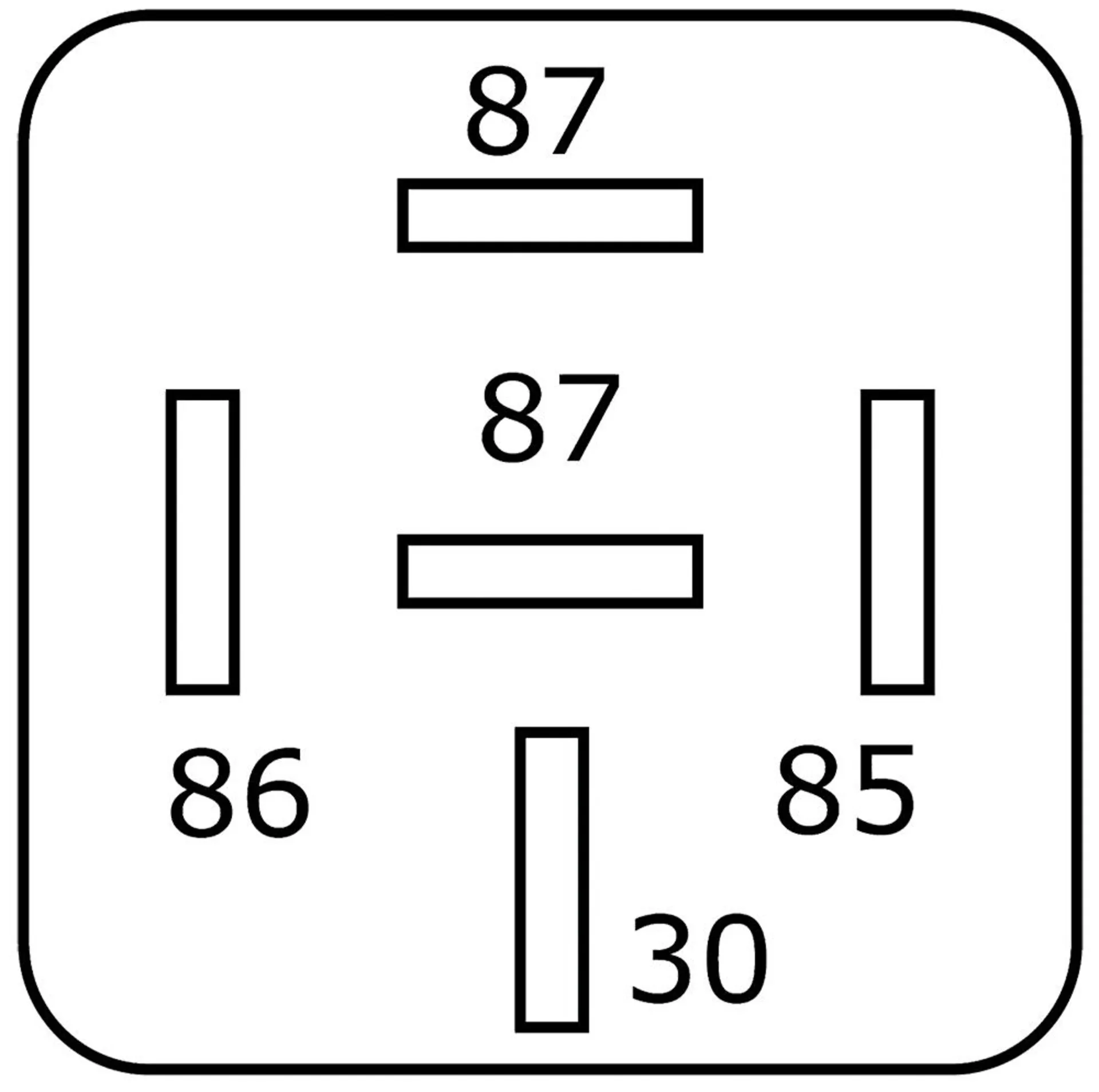 Mini-relais 12V 40A, 0-1, 2x87, avec résistance