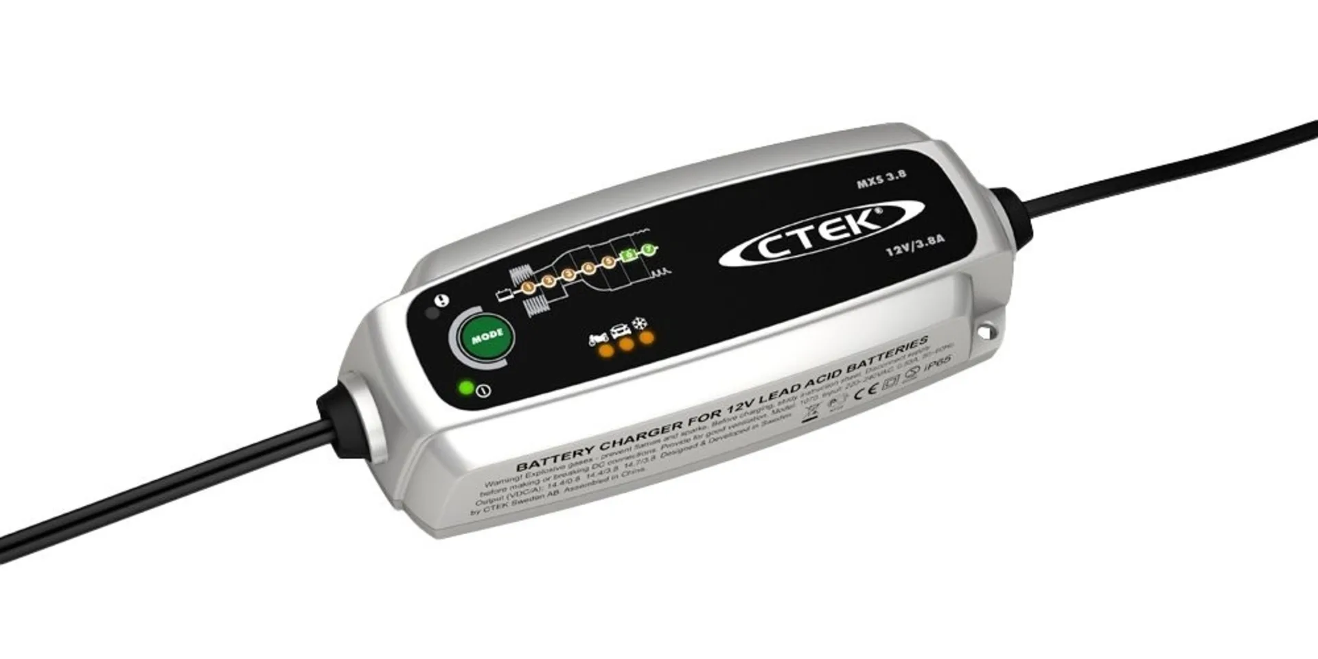 CTEK - Batterieladegerät 12V, 3.8 A, MXS 3.8 168 x 65 x 38 mm, 3.8 A