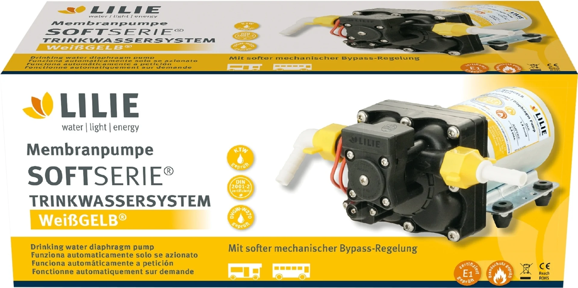Lilie WeißGELB Soft Serie Membran Wasserpumpe