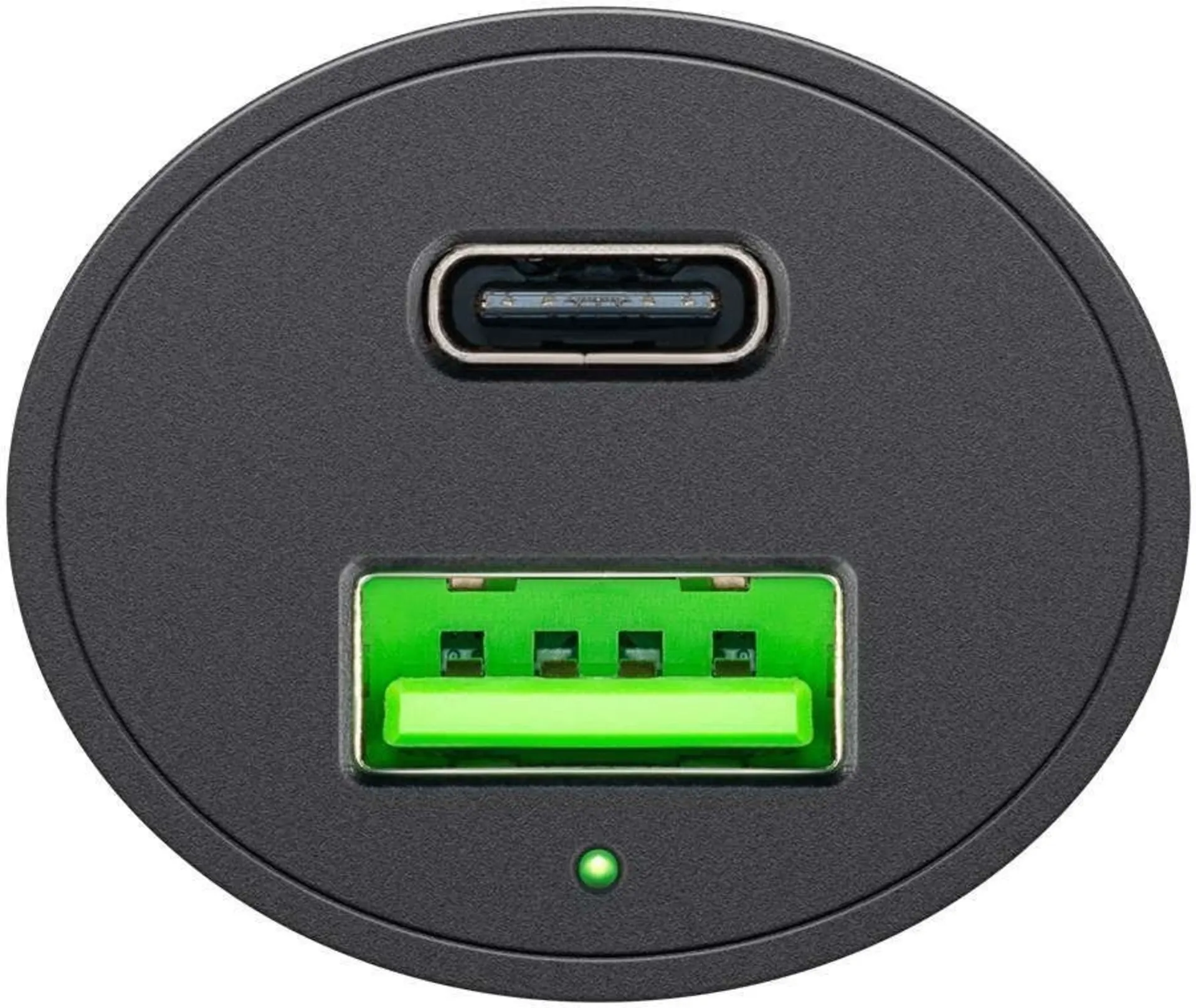 Goobay Voiture USB 2 ports 48W USB-C PD + QC3.0 sw PL Dual-USB Chargeur rapide de voiture USB-C