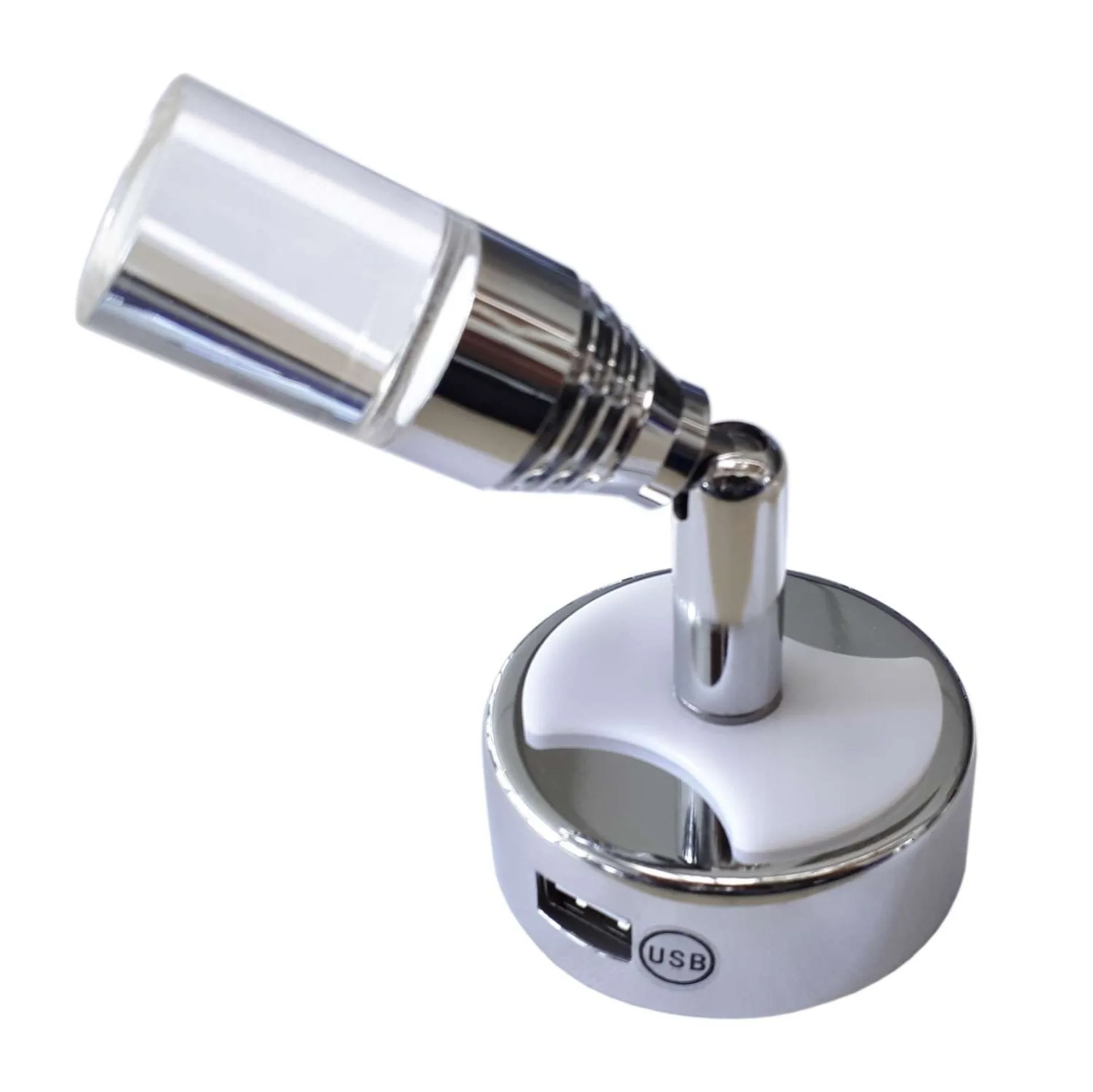 Dimatec lampe de lecture articulée LED 1 watt chrome