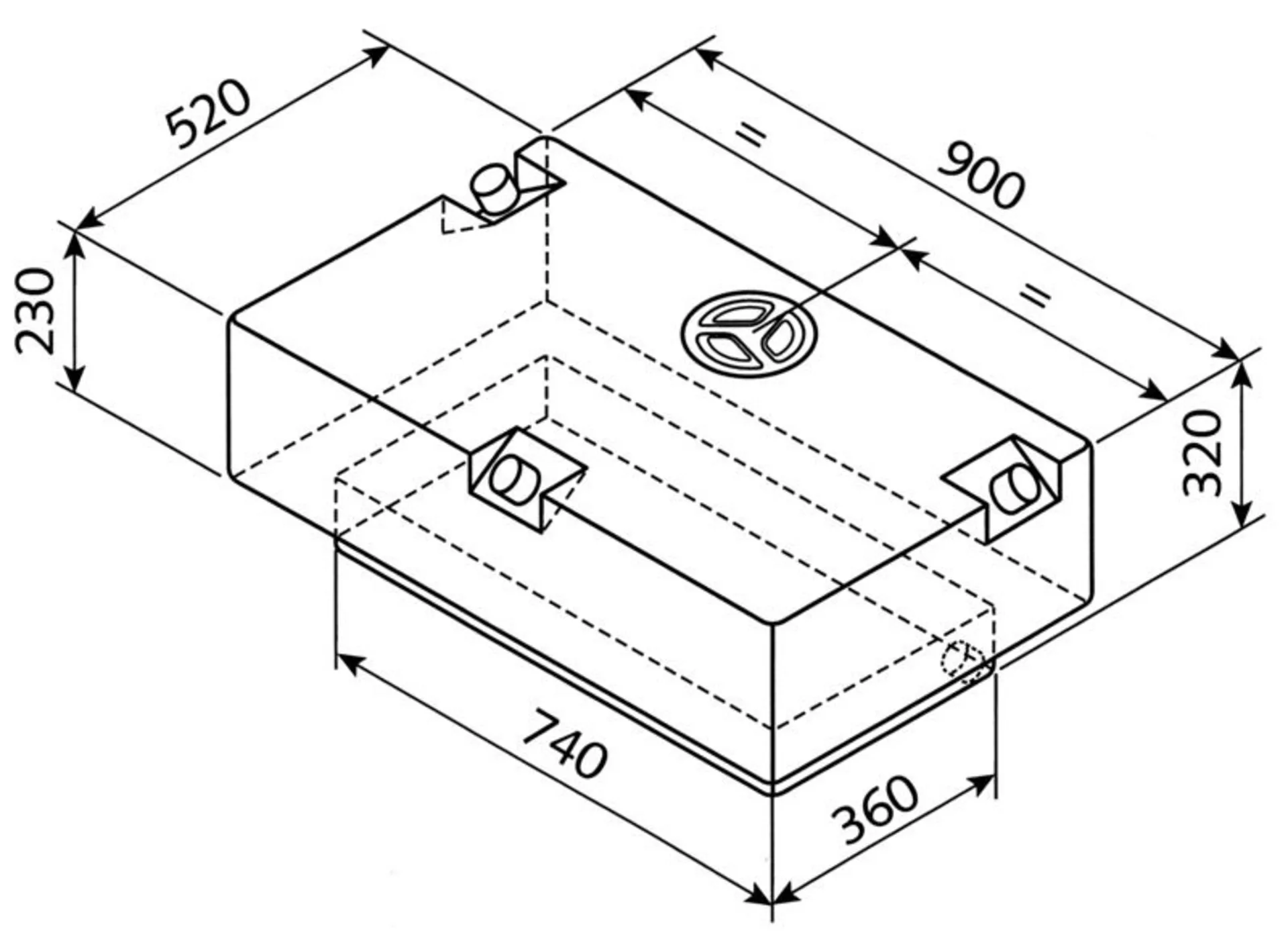 Réservoir d'eau EV-2201 d'une capacité de 124 litres