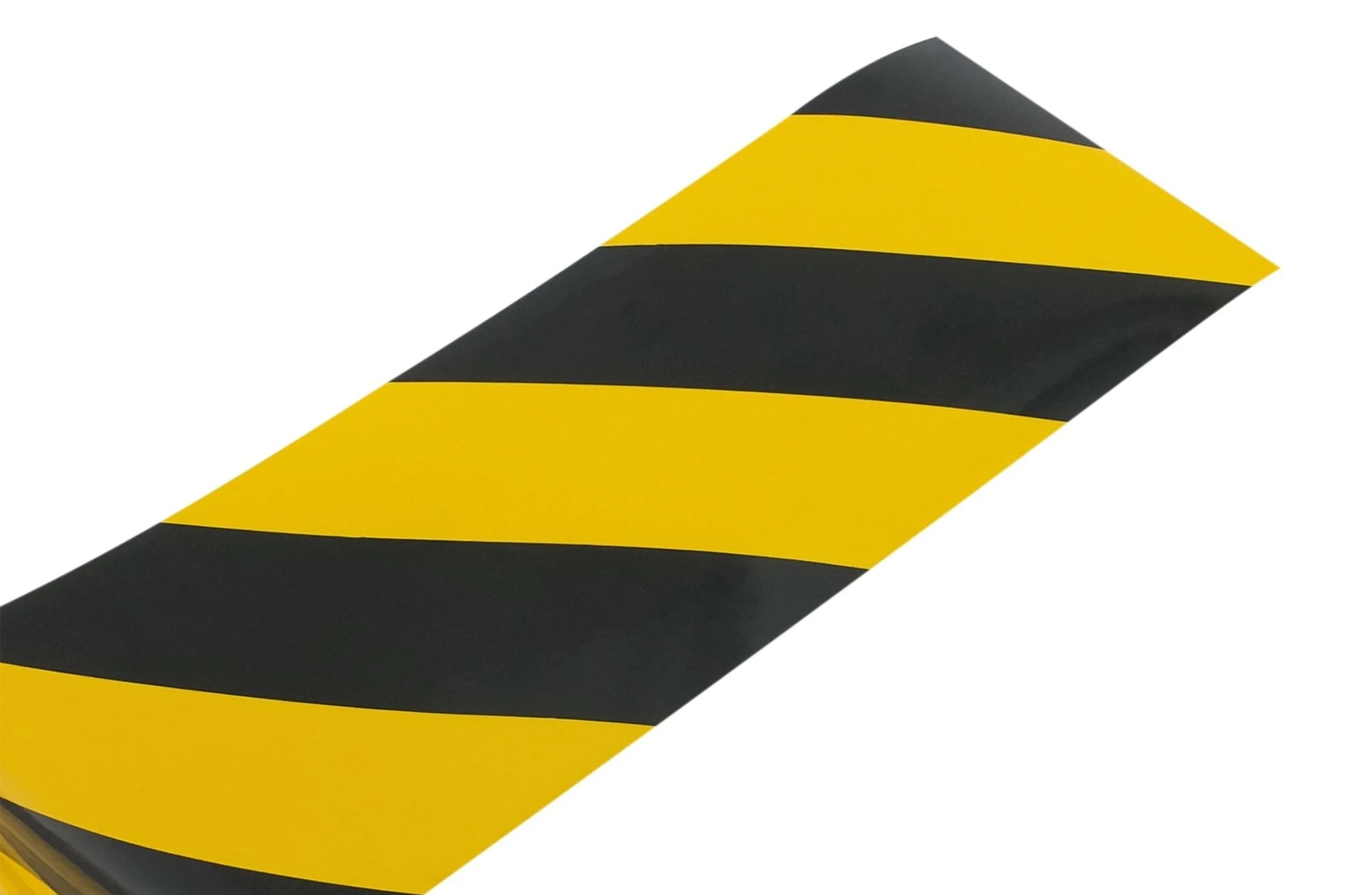 Ruban adhésif réfléchissant droit jaune/noir 100 mm