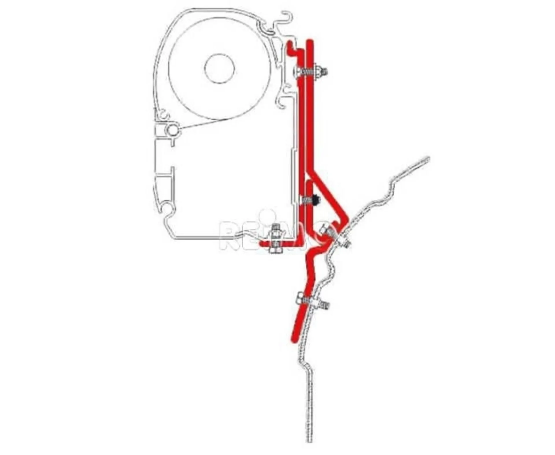 Adaptateur de store Fiamma pour Mercedes-Benz Vito F45 S/L/Zip