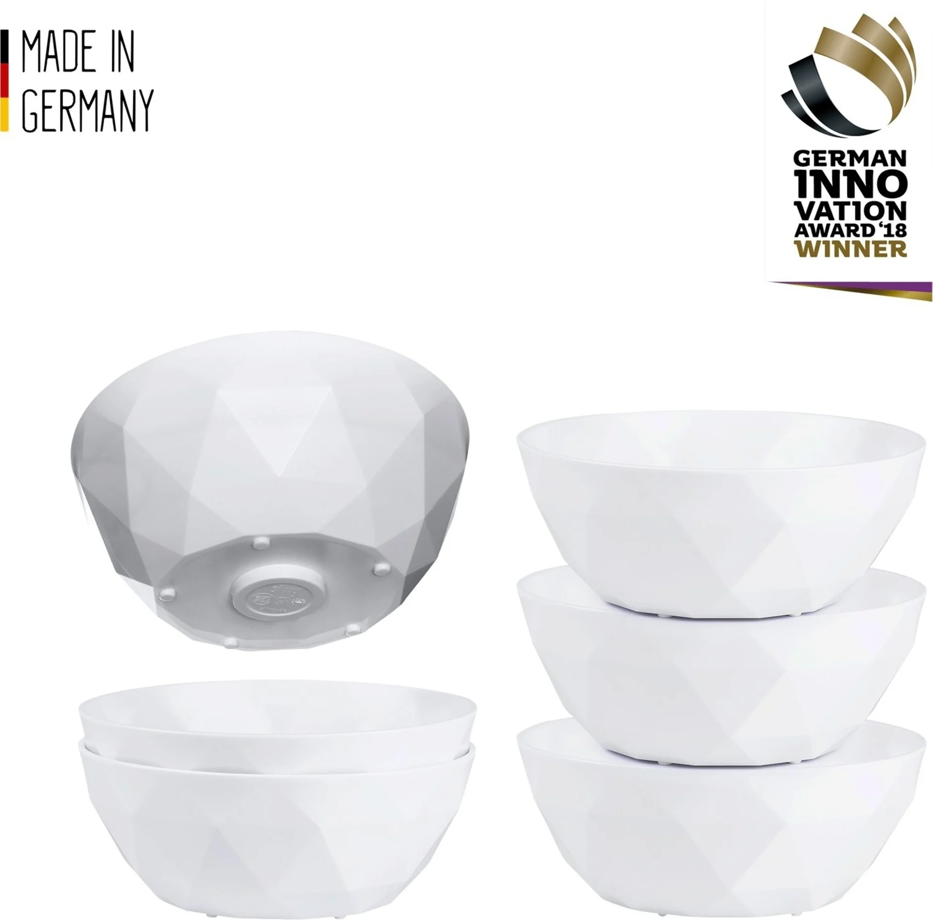 silwy® Magnet-Bowl Schüssel Set 6 Stück Weiß
