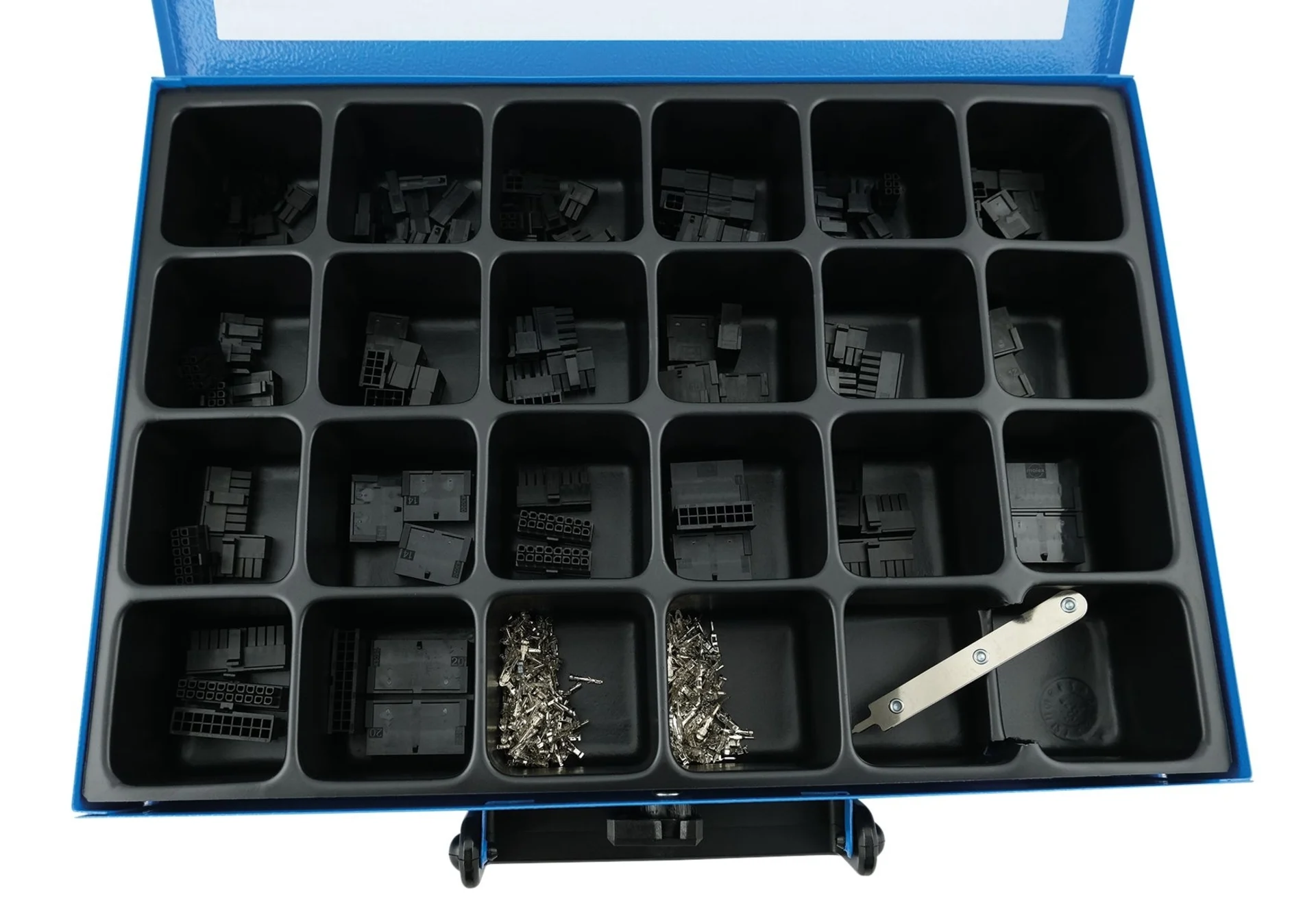Molex - Steckgehäuse-Sortiment Micro FIT 88 Steckgehäuse + 400 Kabelschuhe + Ausstosswerkzeug Molex - Steckgehäuse-Sortiment Micro FIT 88 Steckgehäuse + 400 Kabelschuhe + Ausstosswerkzeug