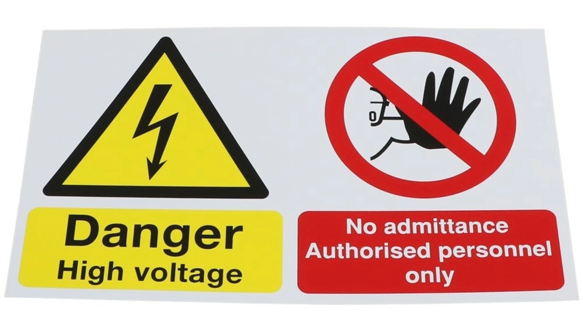 Warnschild, DANGER HIGH VOLTAGE ! für Arbeiten an Hybrid- und Elektrofahrzeugen Warnschild, DANGER HIGH VOLTAGE ! für Arbeiten an Hybrid- und Elektrofahrzeugen
