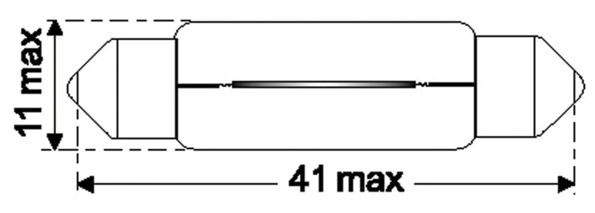 Jahn Soffittenglühlampe 12V 10W 11x41