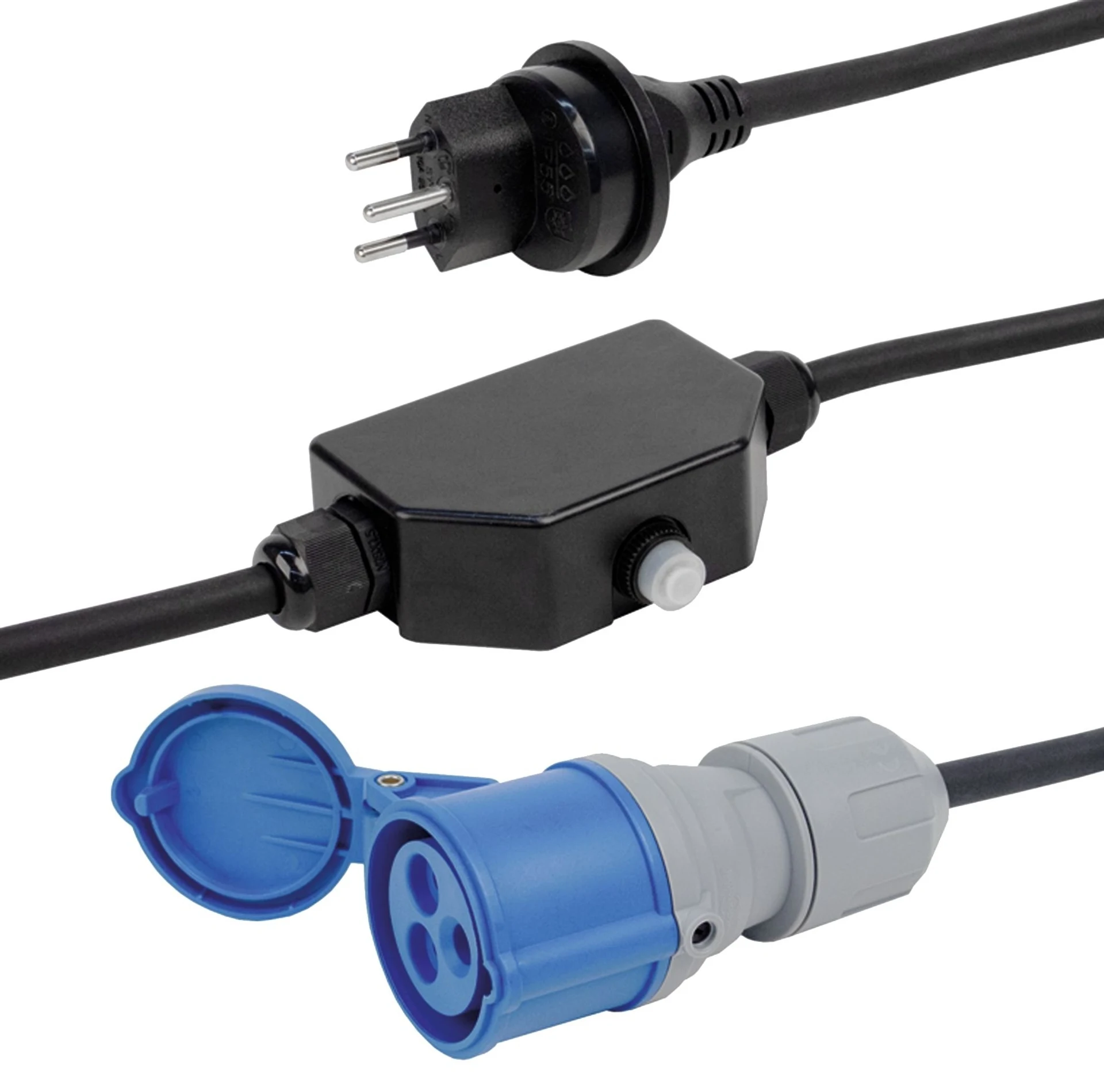 Câble adaptateur T13-CEE 2.0 m 3 pôles 16 A IP55 Câble adaptateur T13-CEE 2.0 m 3 pôles 16 A IP55