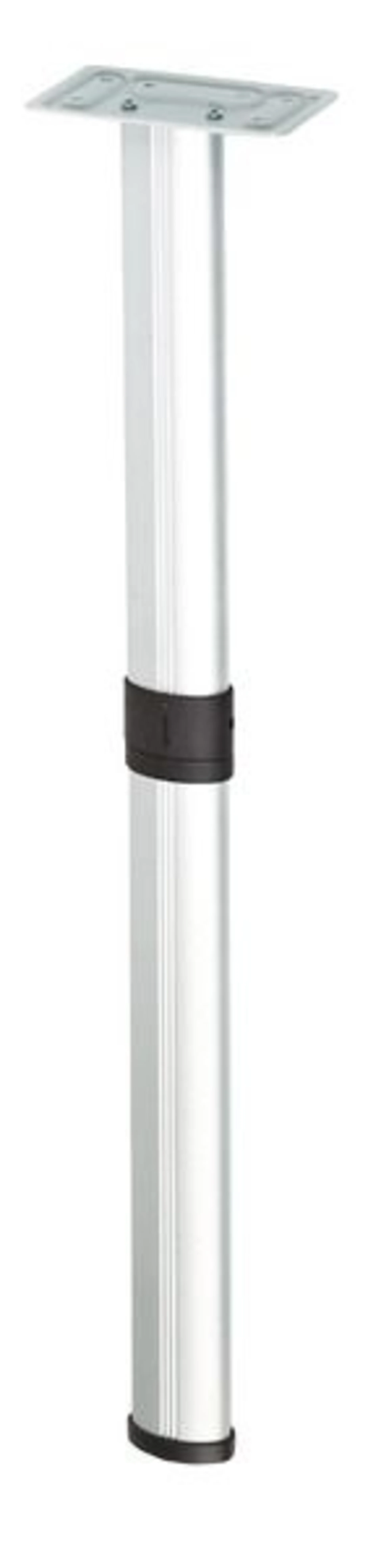 Klapptischfuss mit mittigem Gelenk, silber, 675/315mm