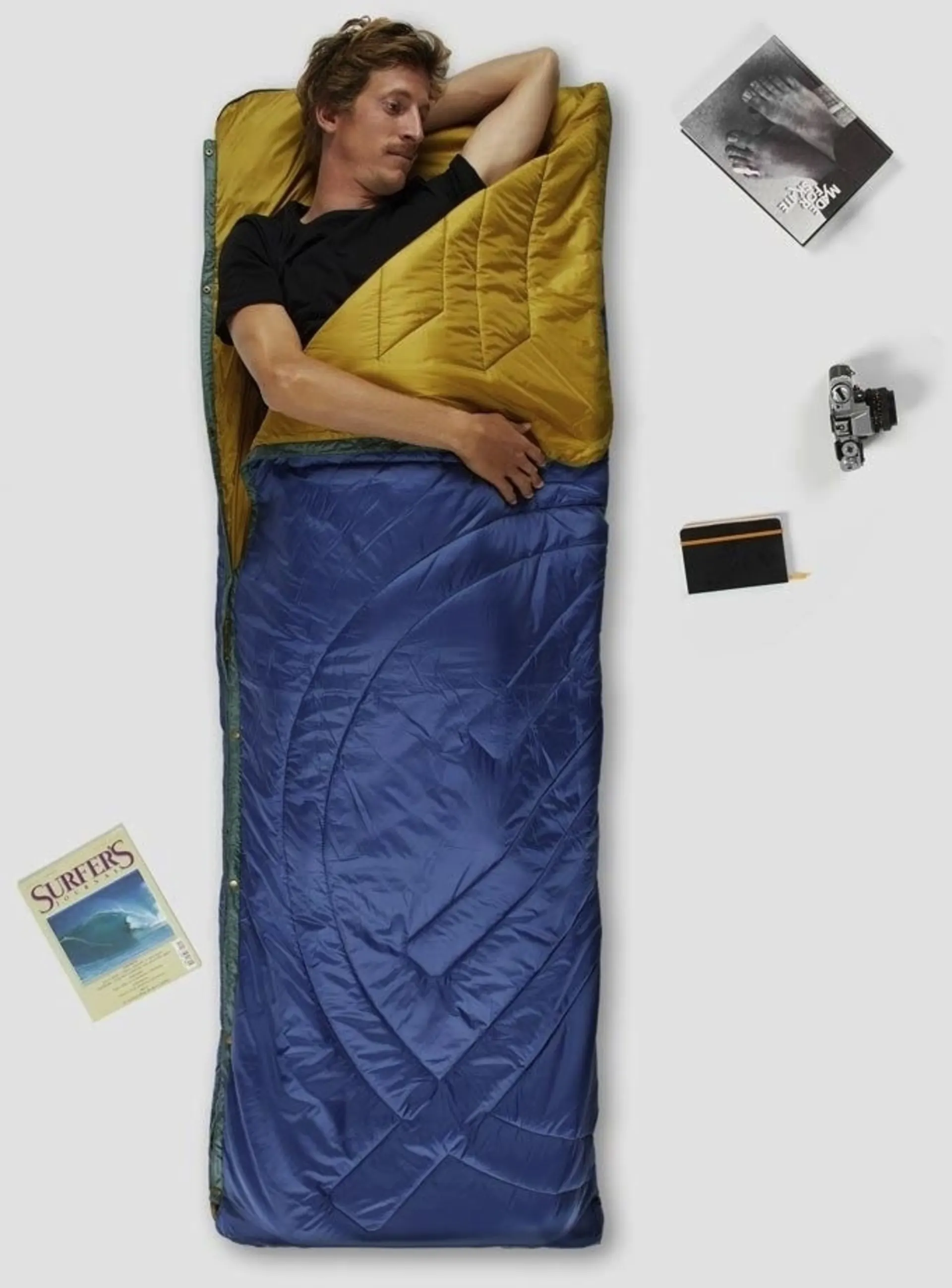 Couverture de camping d'extérieur Voited en ripstop recyclé, couleur bleu marine océan Couverture de camping d'extérieur Voited en ripstop recyclé, couleur bleu marine océan