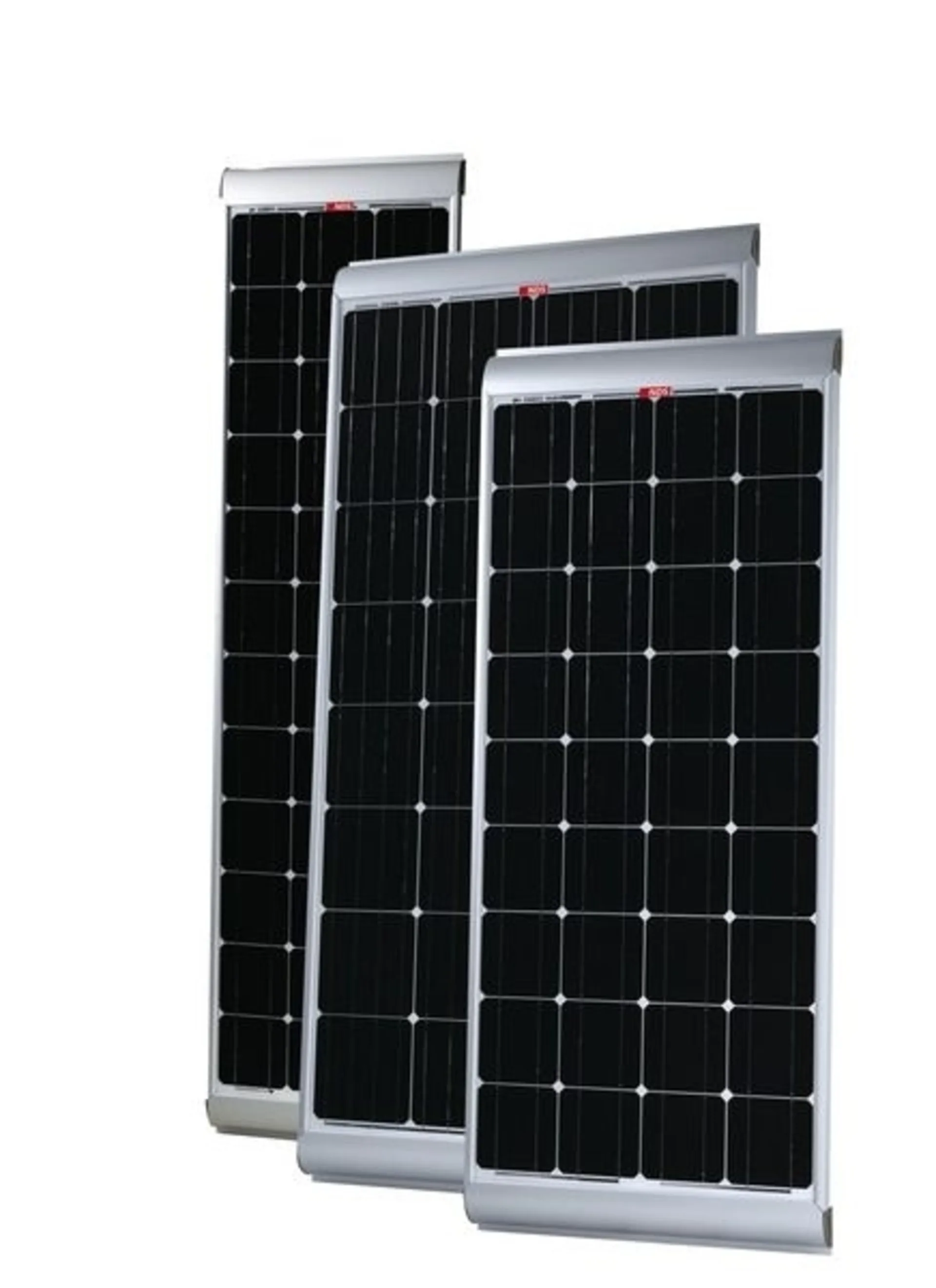 Monokristallines Solarmodul 85W mit Spoiler und Halterungen