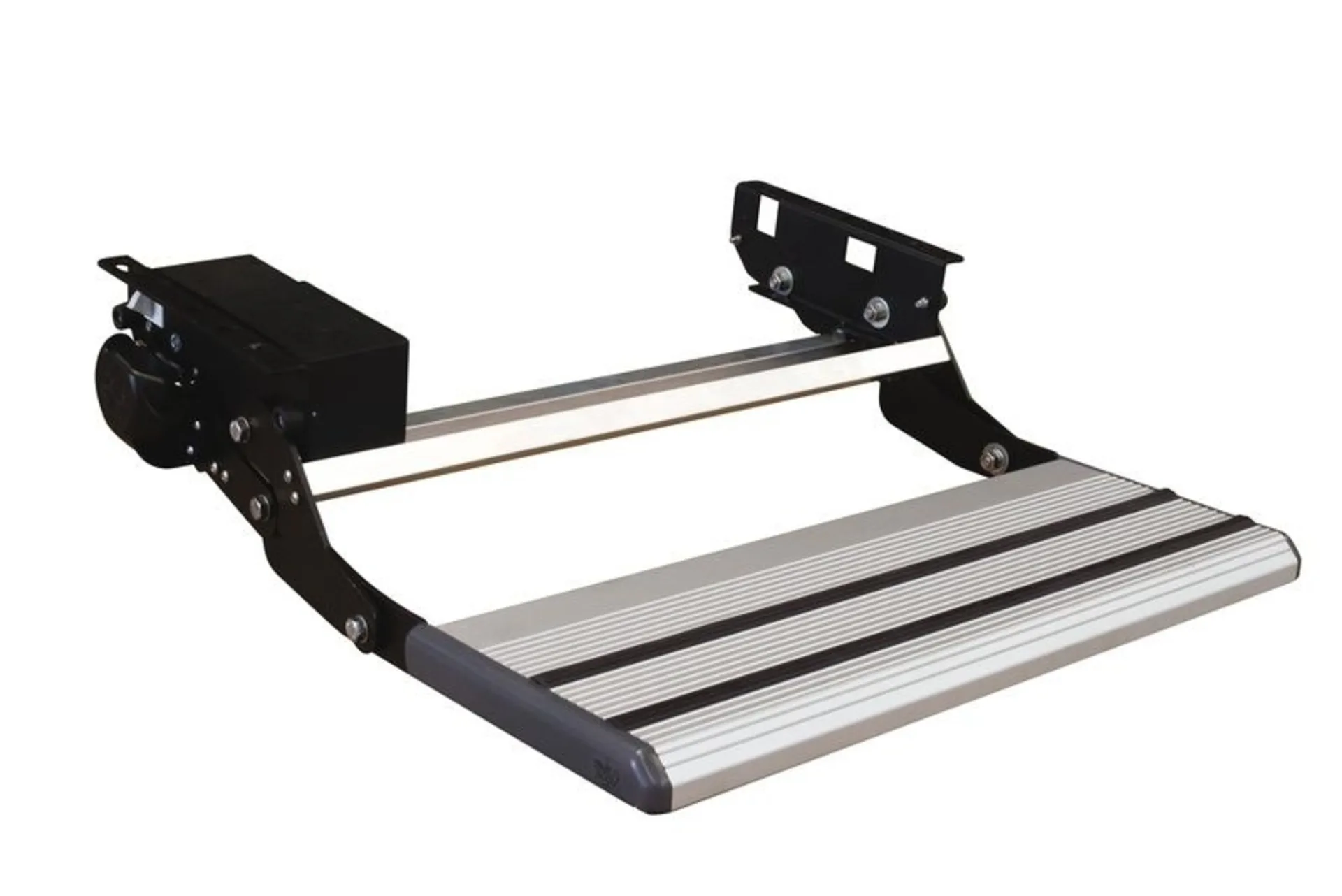 Elektrische Trittstufe Serie S für Reisemobile mit niedrigem Chassis (435 mm, 12 V) aus Aluminium