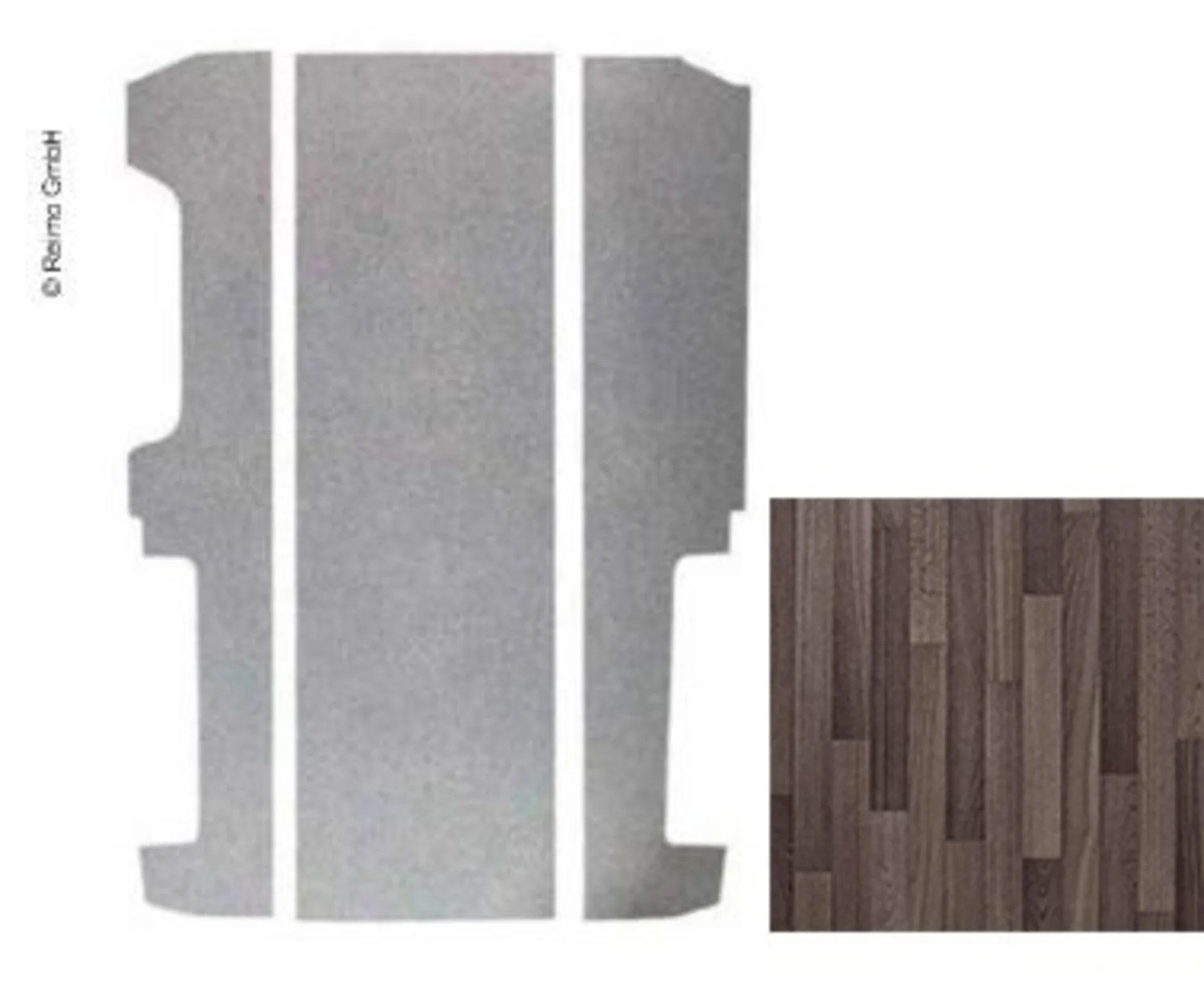 Bodenplatte VW T6/T5 KR V3000 3-teilig, 997mm Dekor Schiffsboden VW Einstiegsle