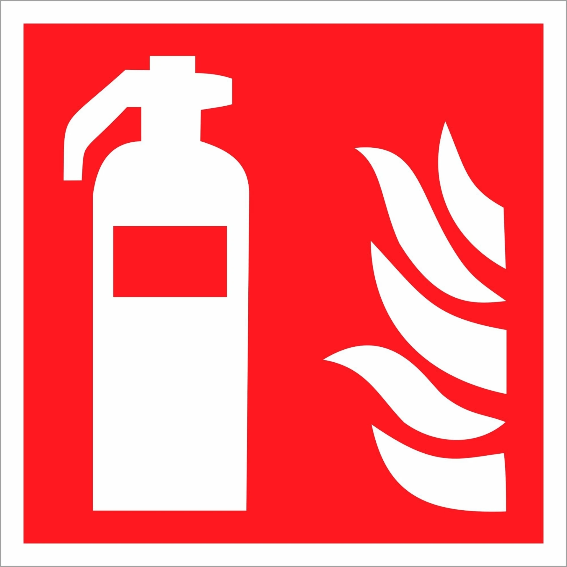 Schütz Feuerlöscher Symbol Schild 148 x 148 x 0,7 mm