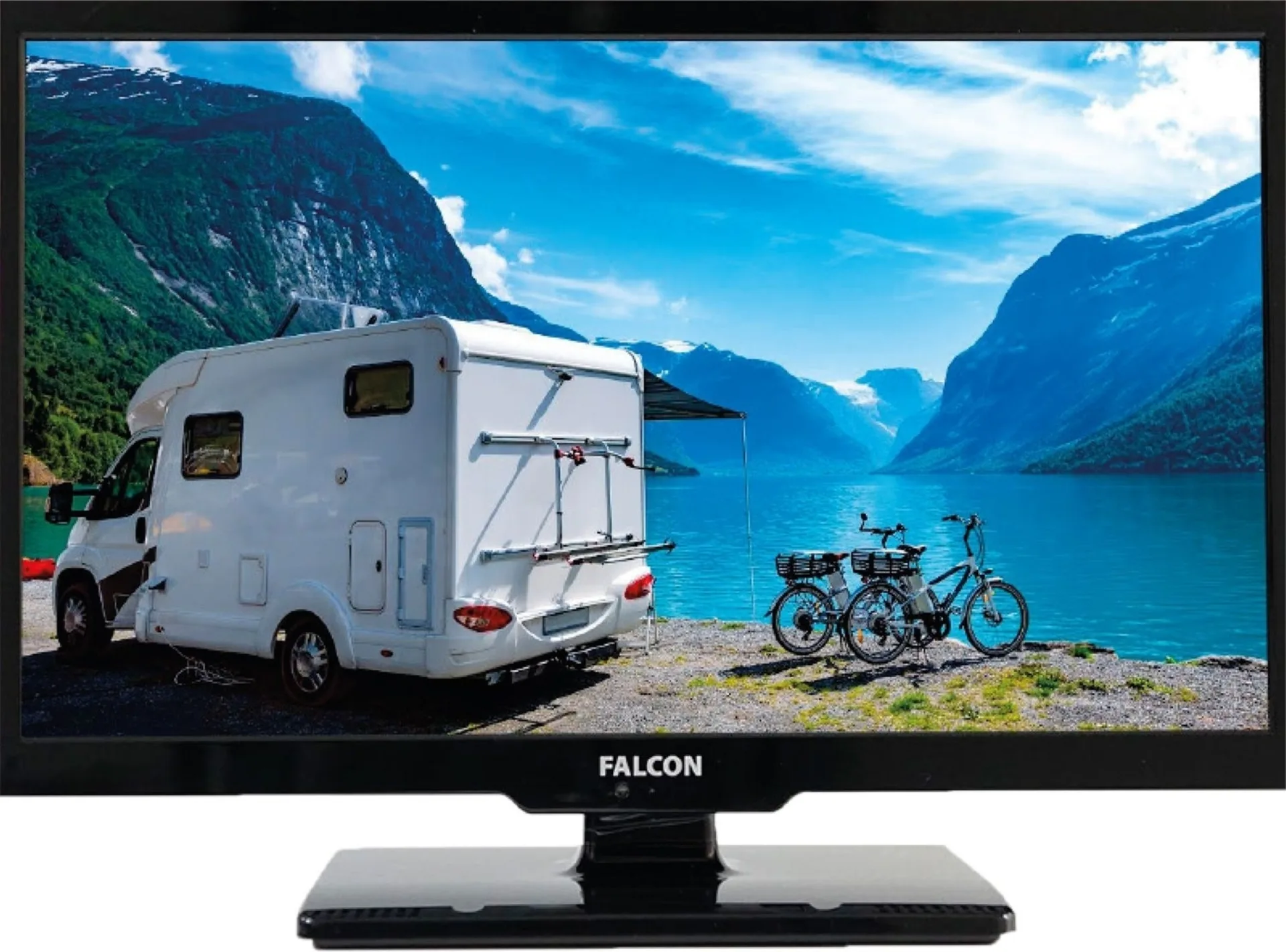 Easyfind Falcon Mobile Sat-Anlage Campingkoffer Komplettset inkl. 24 Zoll LED Fernseher