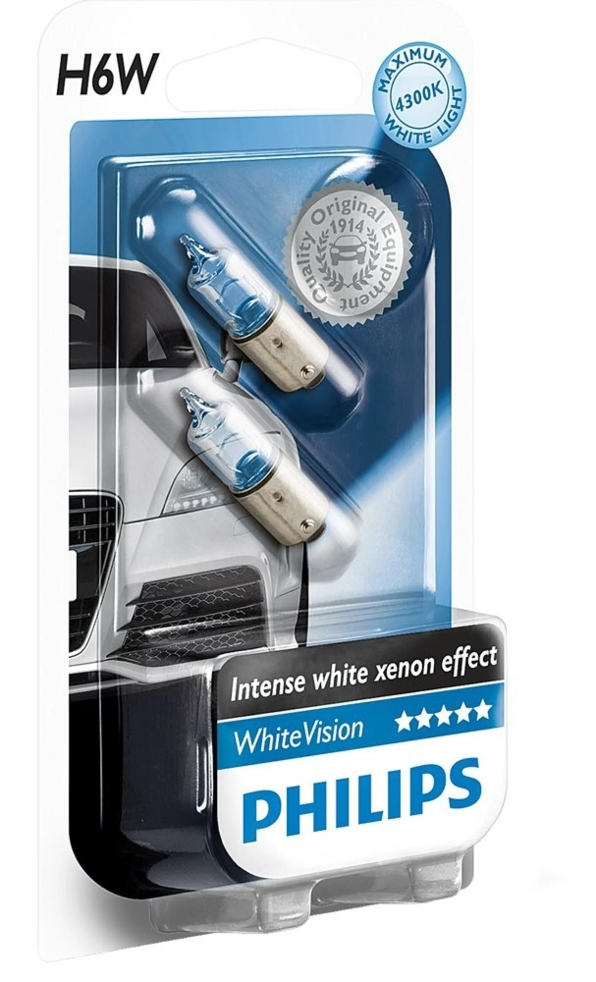 2 x Philips Glühlampe Blister 12V 6W WhiteVision 12V 6W *Blister* +60% 2 x Philips Glühlampe Blister 12V 6W WhiteVision 12V 6W *Blister* +60%
