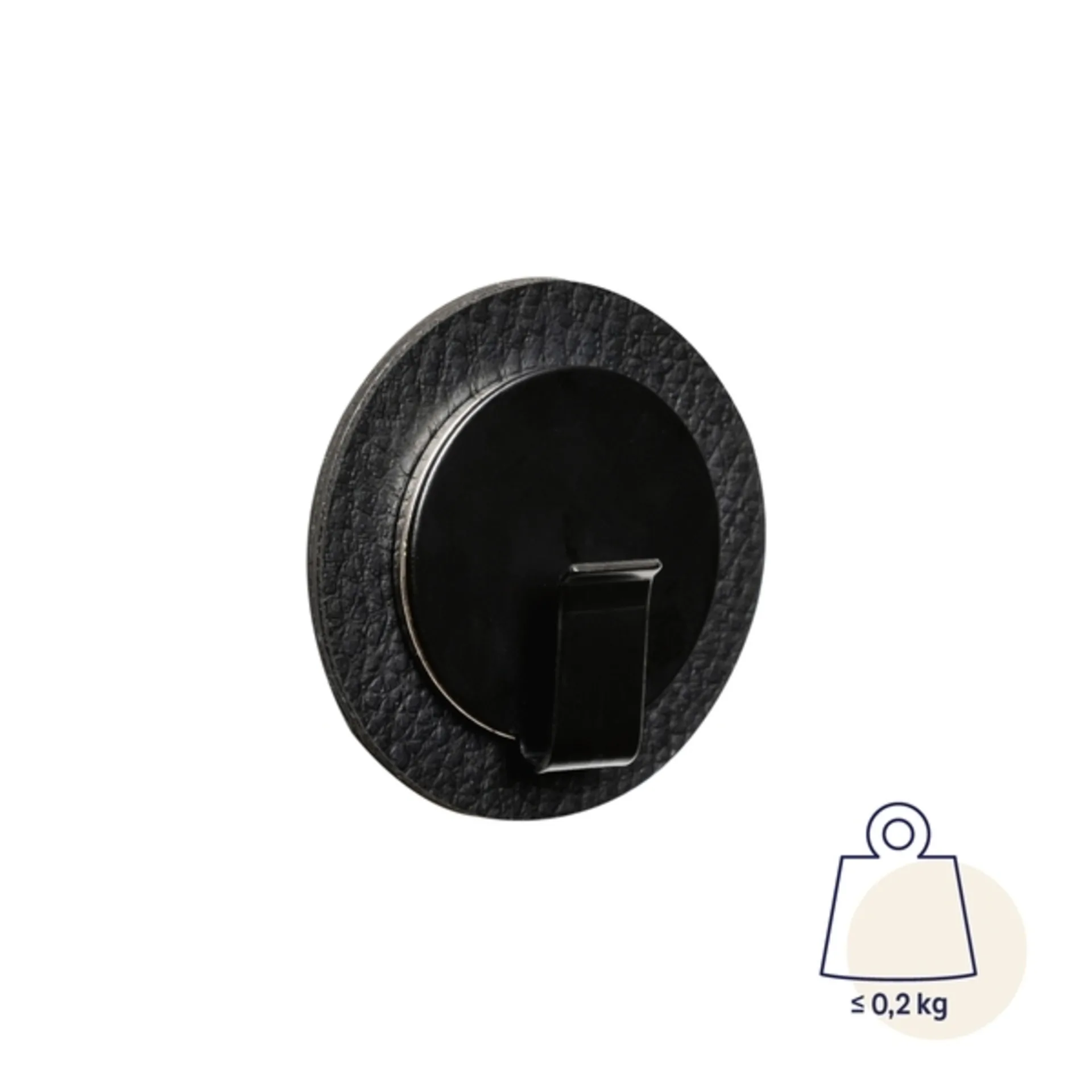 silwy® Magnet-Haken CLEVER BLACK inkl. Pad BLACK