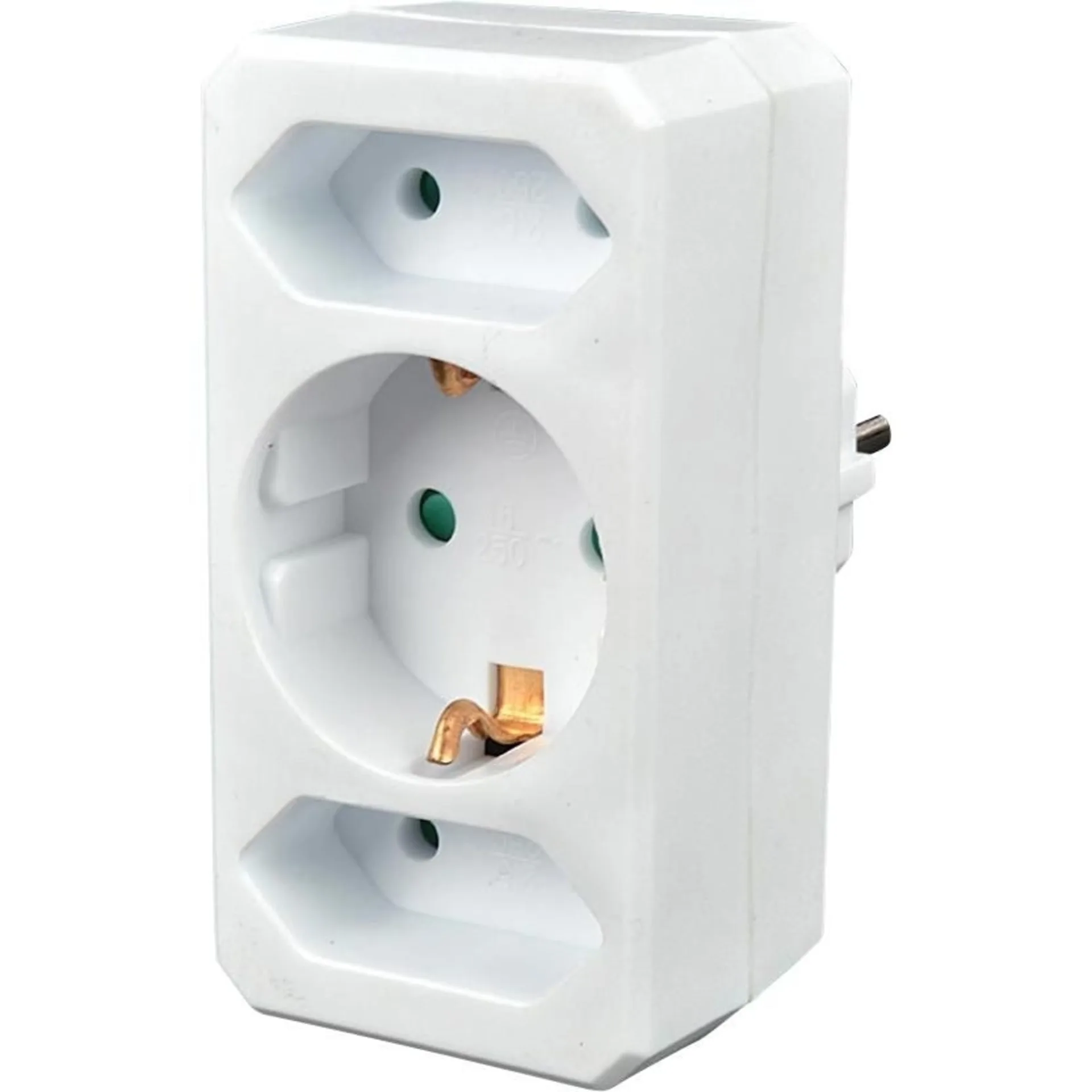 3-fach Schutzkontakt-Steckdosenadapter