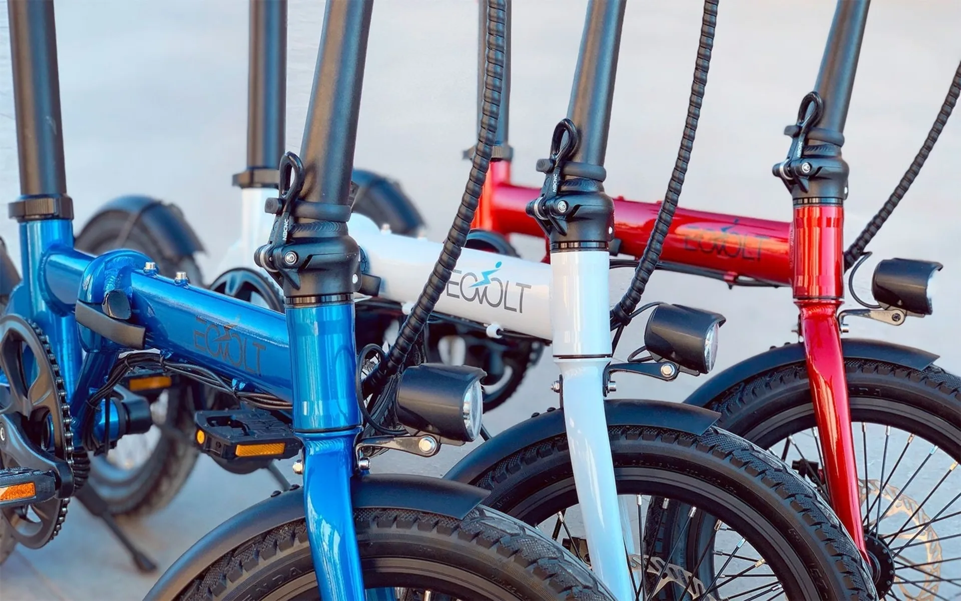 Eovolt City blanc perle Vélo électrique pliable