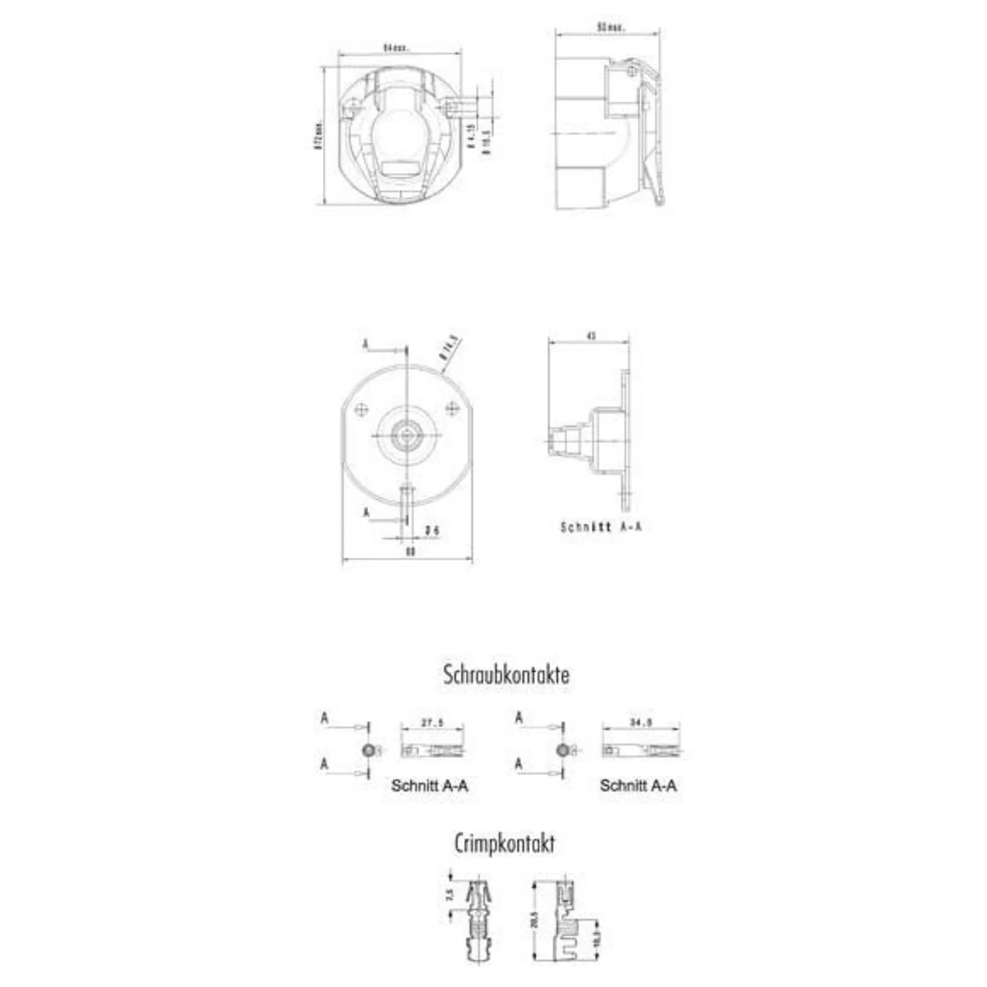 Steckdose Multicon West 13-polig